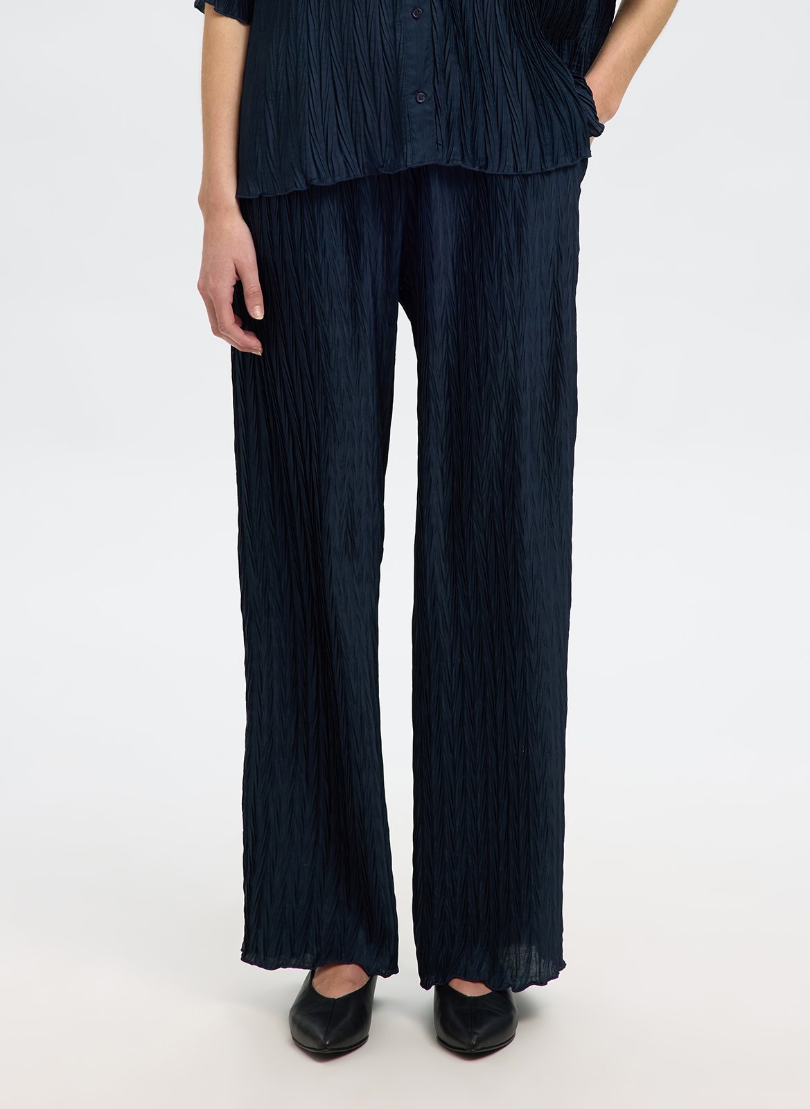 Pantalon large  SELECTED Bleu