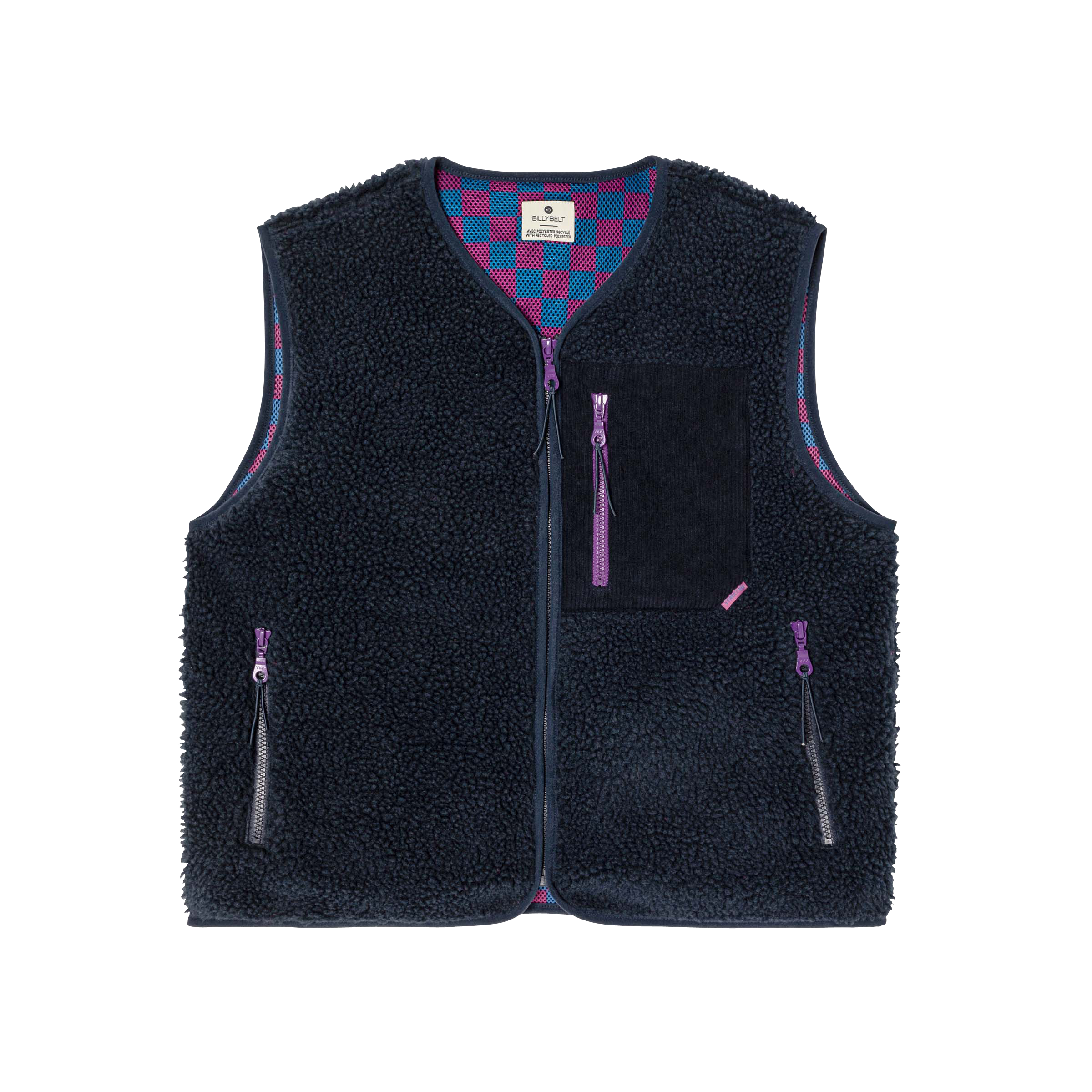 Sleeveless Sherpa Zip-Up Vest BILLYBELT