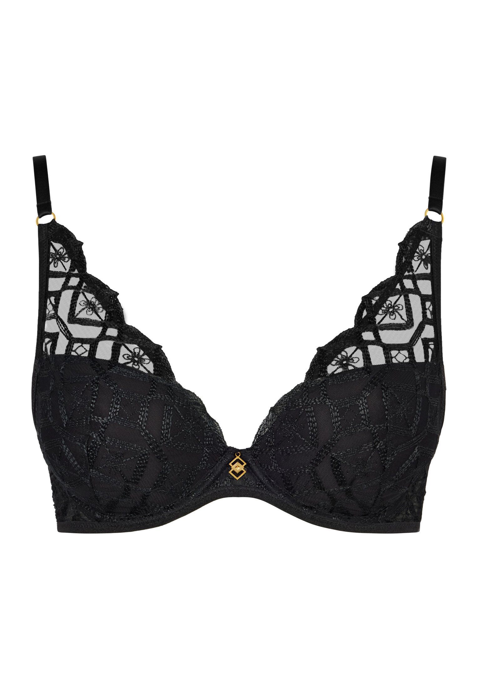 A Fleur De Toi scarf-style plunge bra AUBADE Black