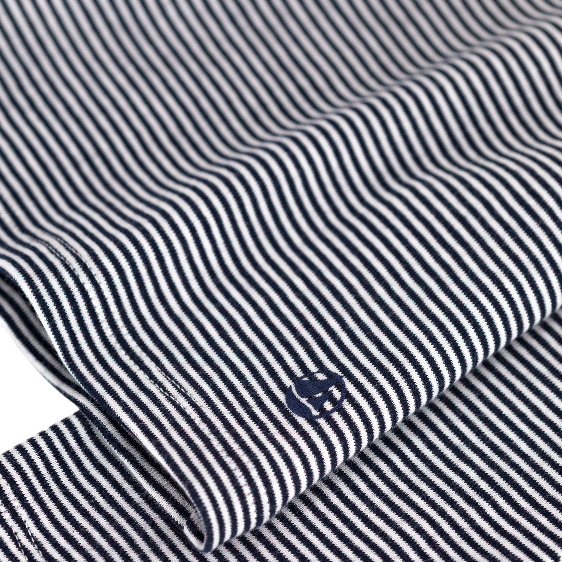 Gerader Baumwoll-Rollkragenpullover mit Streifen PETIT BATEAU Mehrfarbig