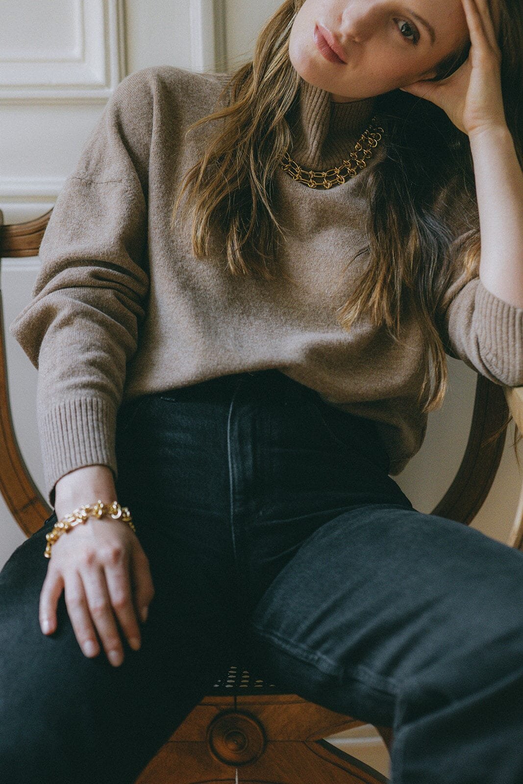 Maxi silver-plated necklace MONSIEUR SIMONE Golden