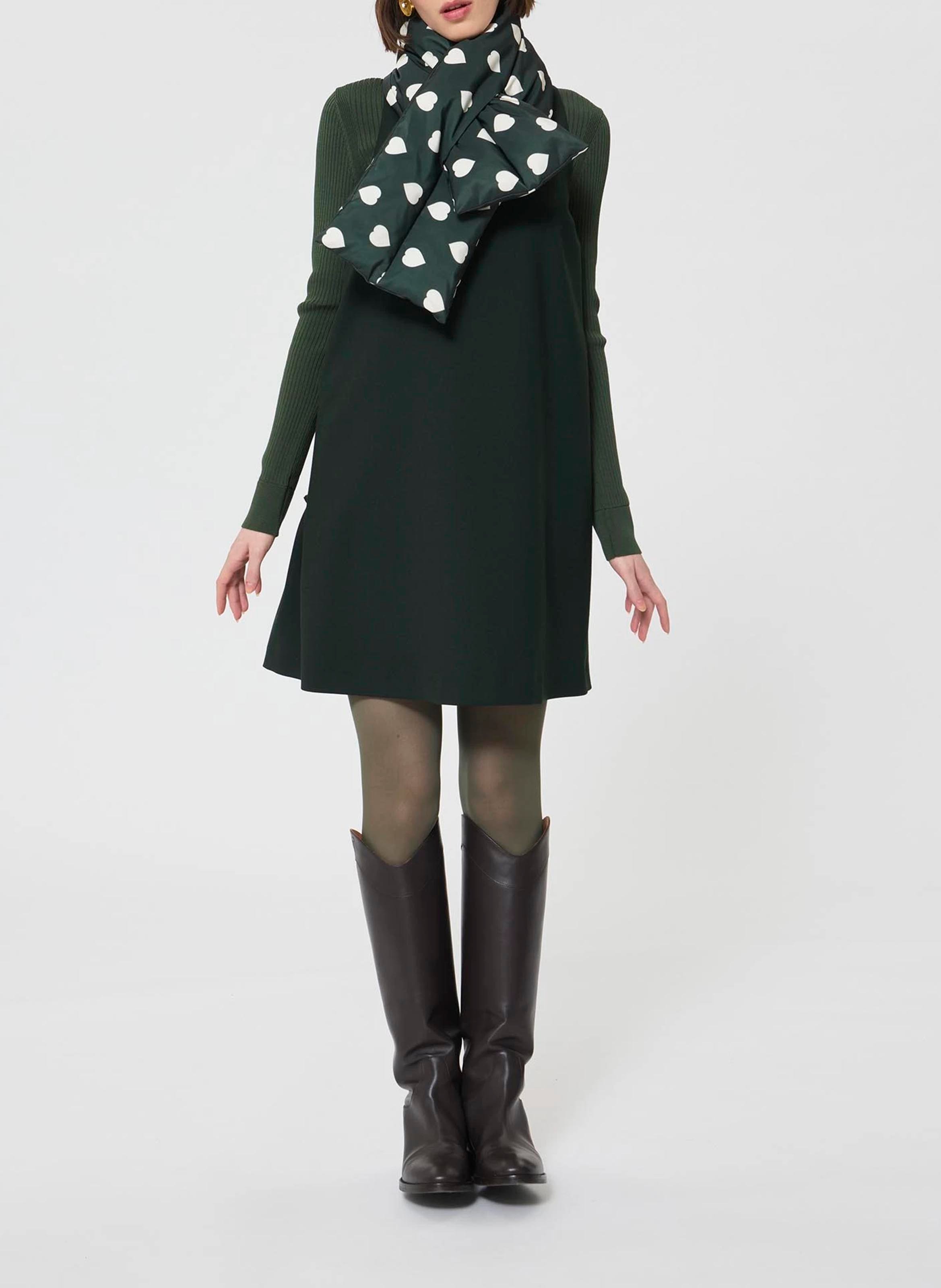 Echarpe rembourrée imprimé coeurs TARA JARMON Vert