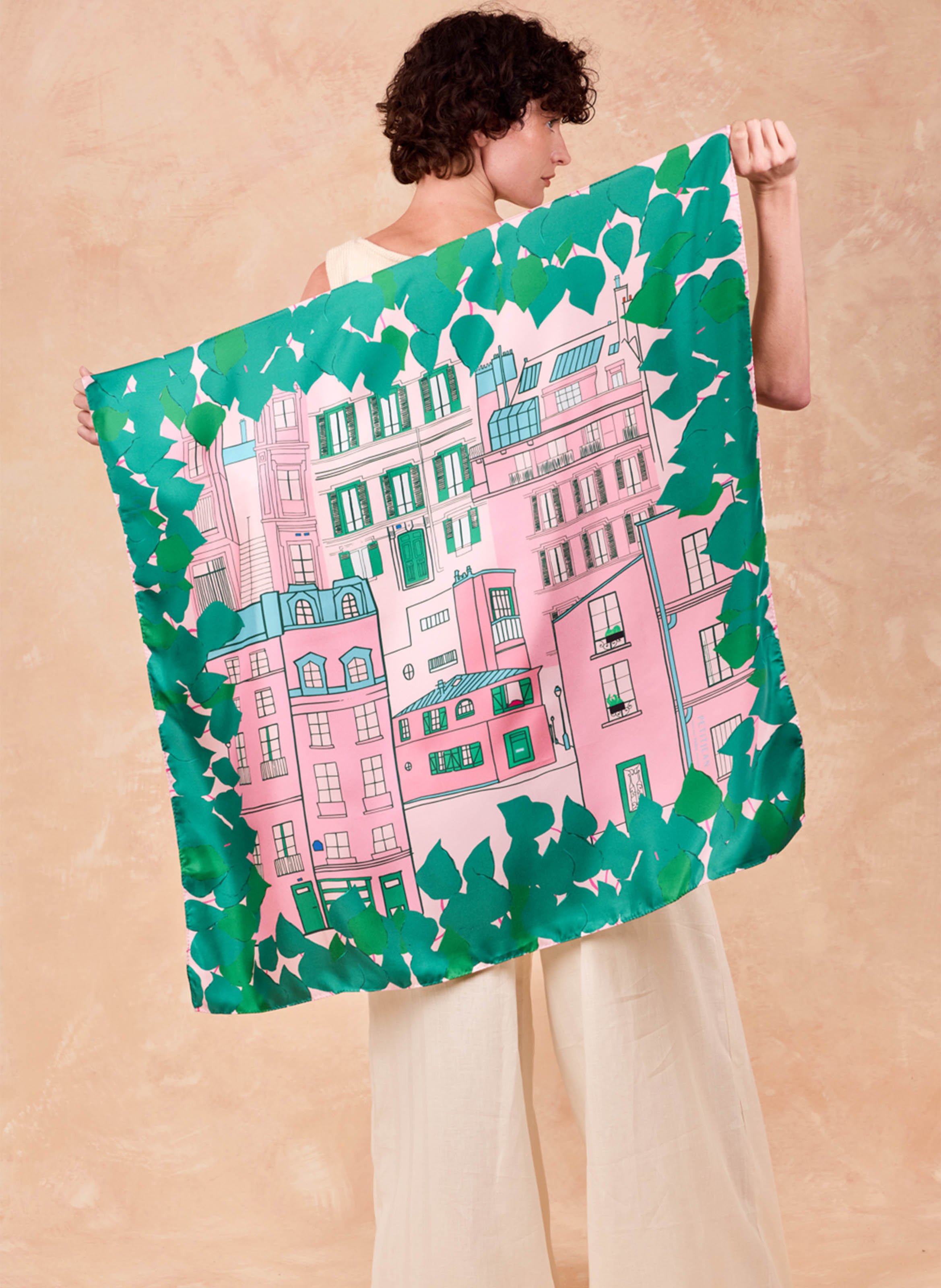 Printed silk scarf PETITJEAN PARIS Multicolored