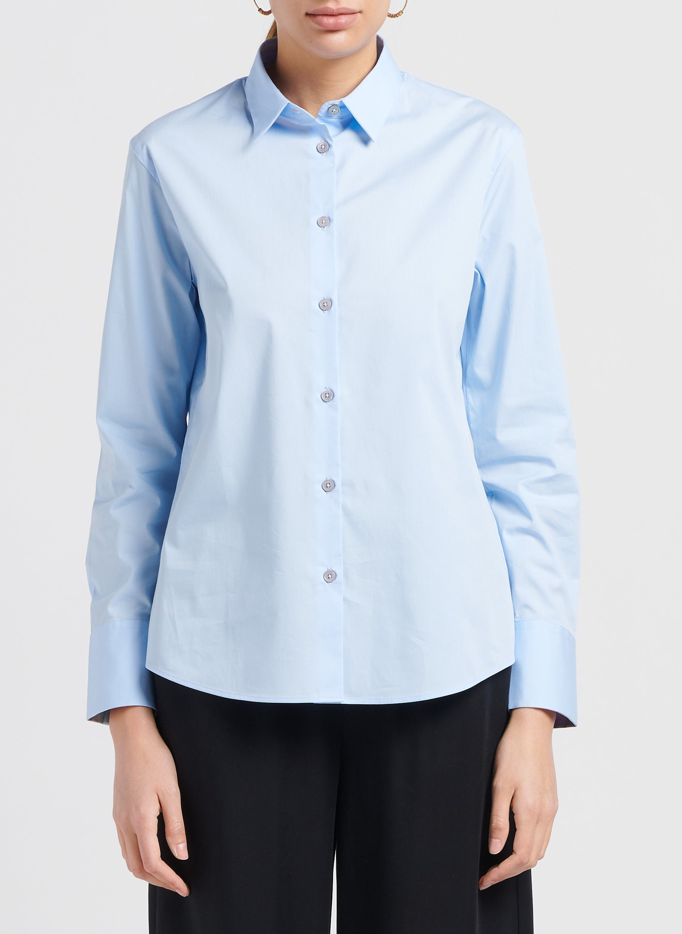 Chemise col classique en coton stretch  PAUL SMITH Bleu