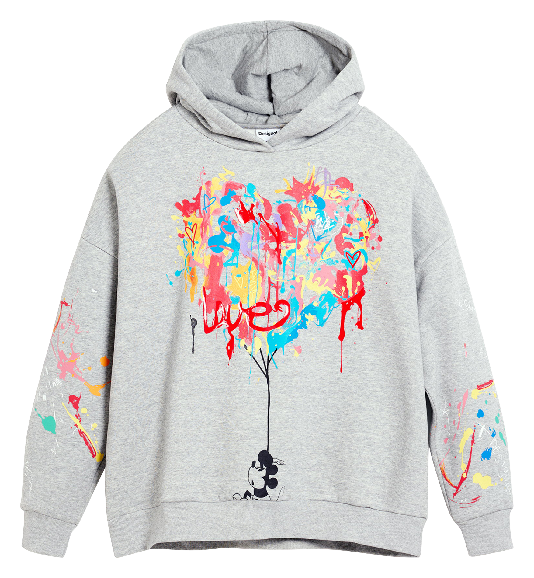 Printed round-neck sweater DESIGUAL Black