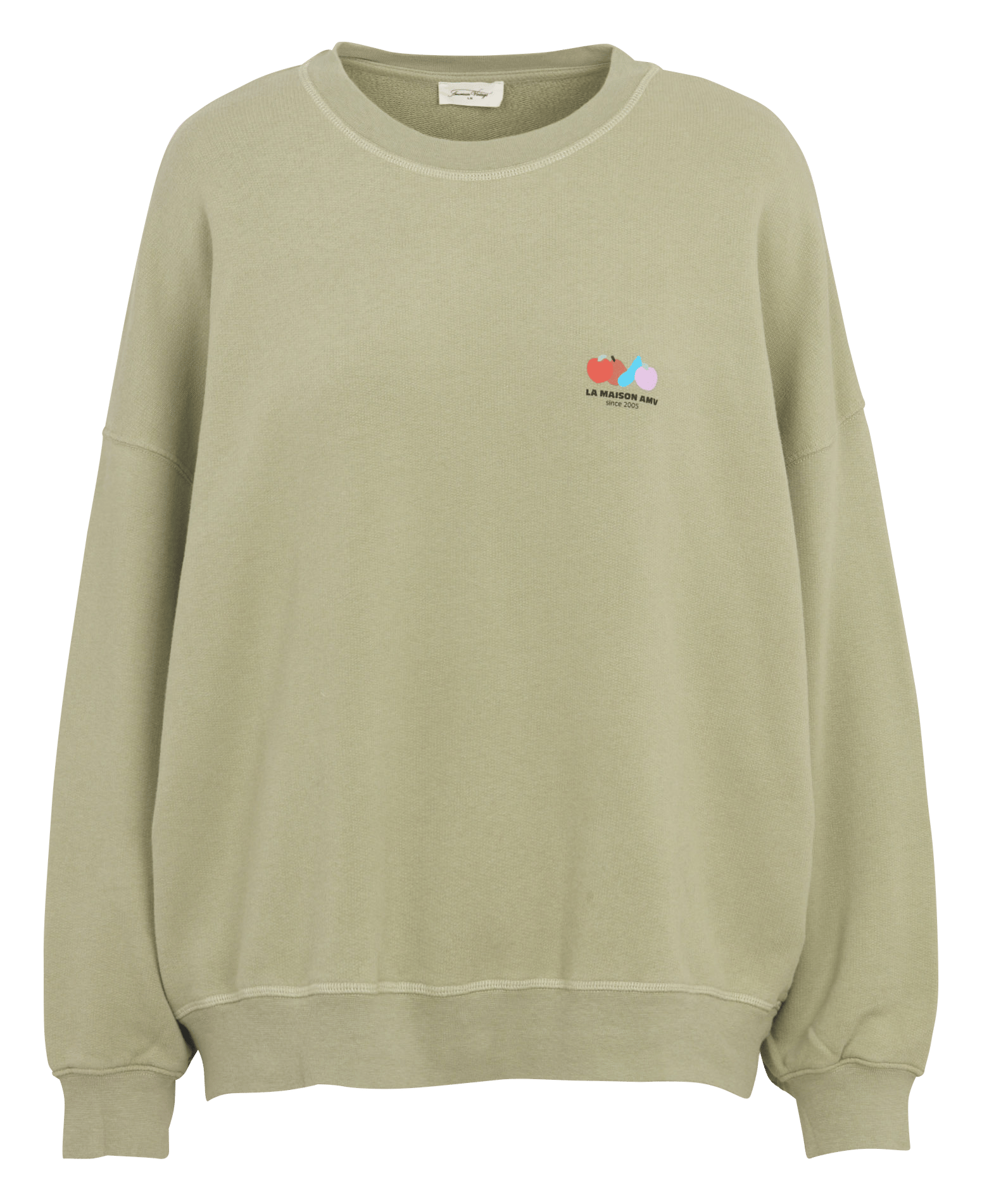 Sweat oversize col rond en coton mélangé AMERICAN VINTAGE