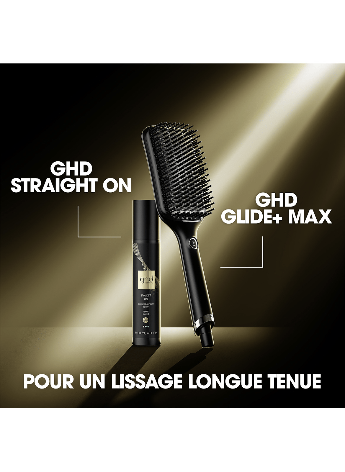 Brosse lissante professionnelle extra-large ghd Glide+ Max GHD Noir