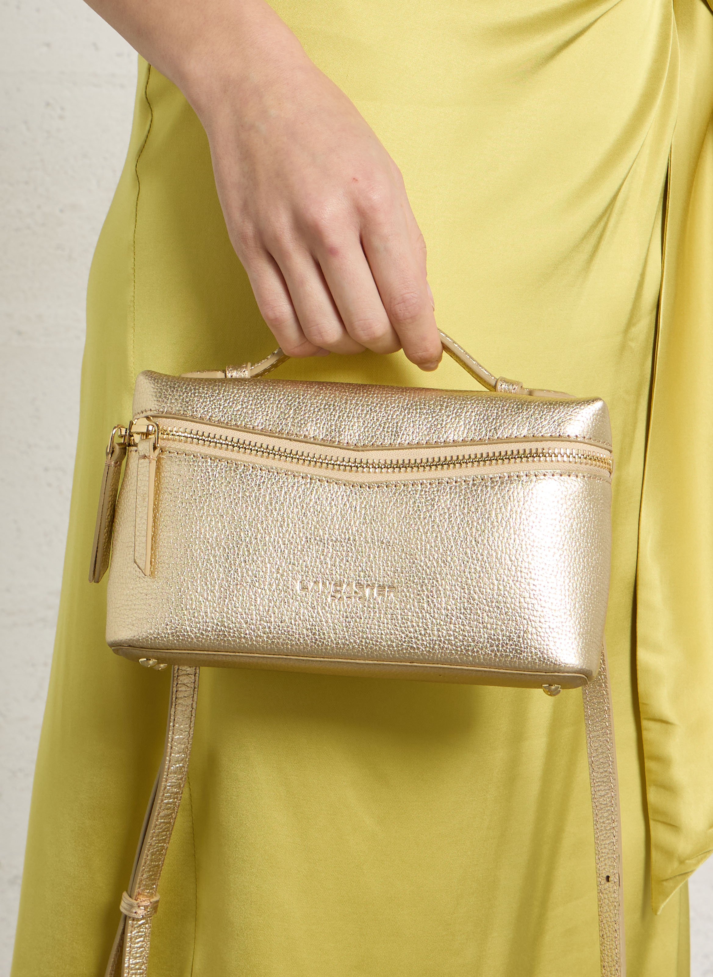 Leren clutch LANCASTER PARIS Goudkleurig