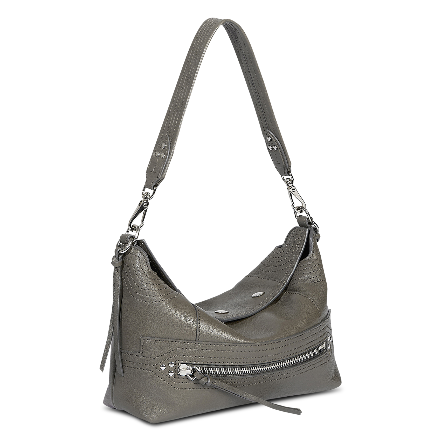 Leather handbag JEROME DREYFUSS Grey