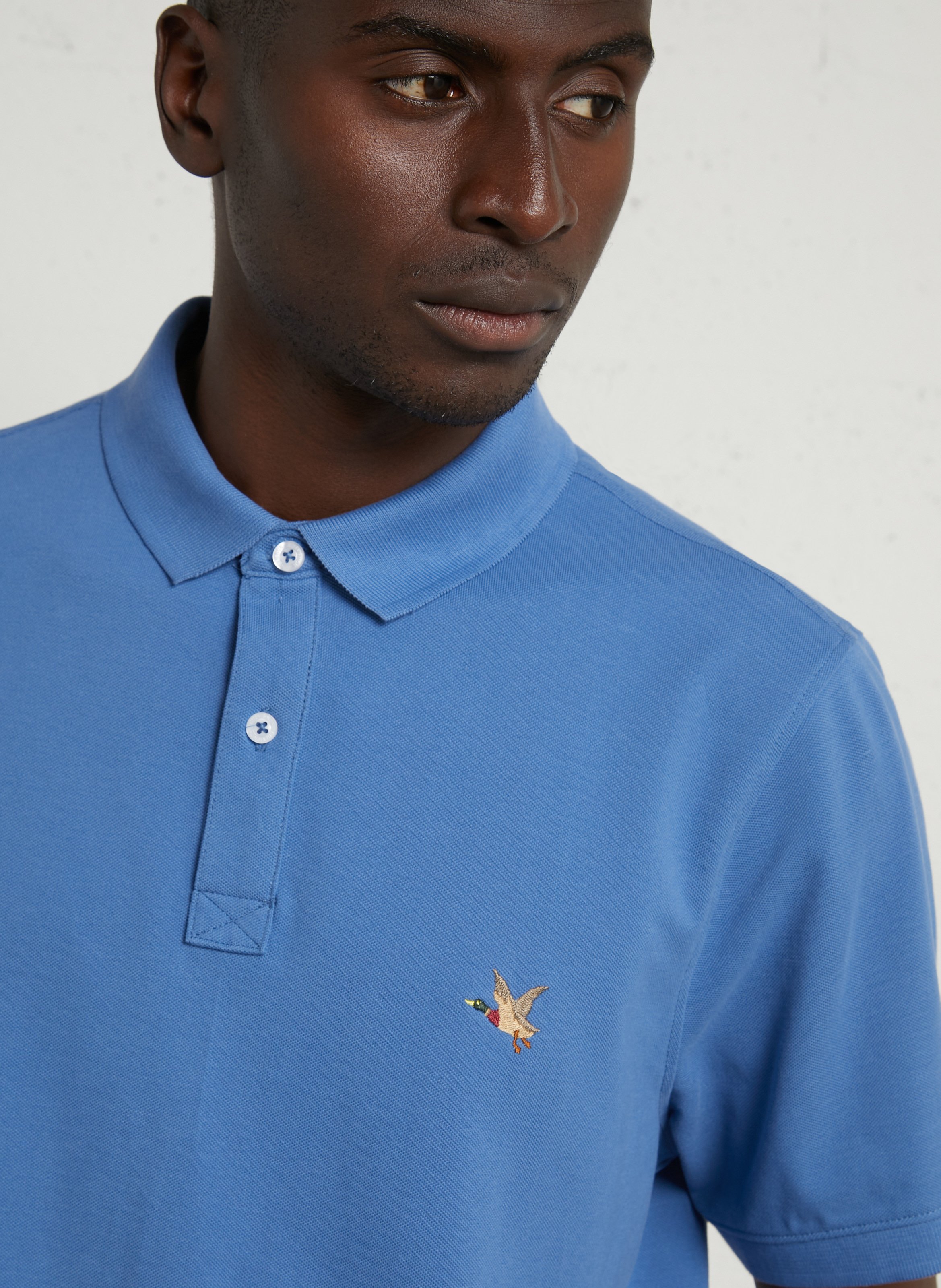 Polo manches courtes en coton bio CHEVIGNON Bleu