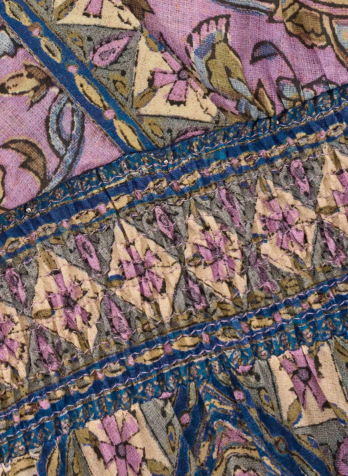 Lange jurk met V-hals en print BA&SH Violet