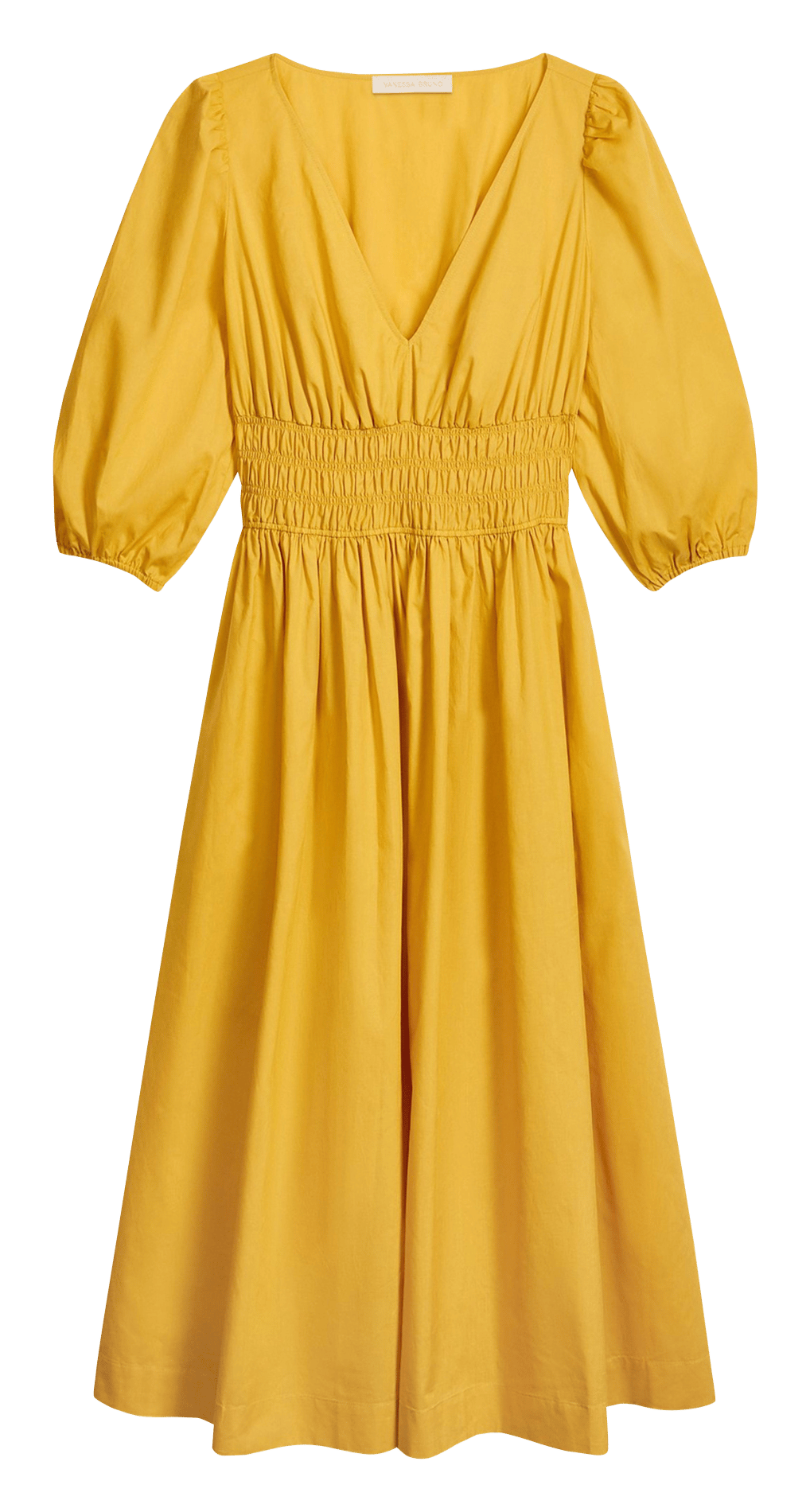 Robe longue col V évasée VANESSA BRUNO Jaune