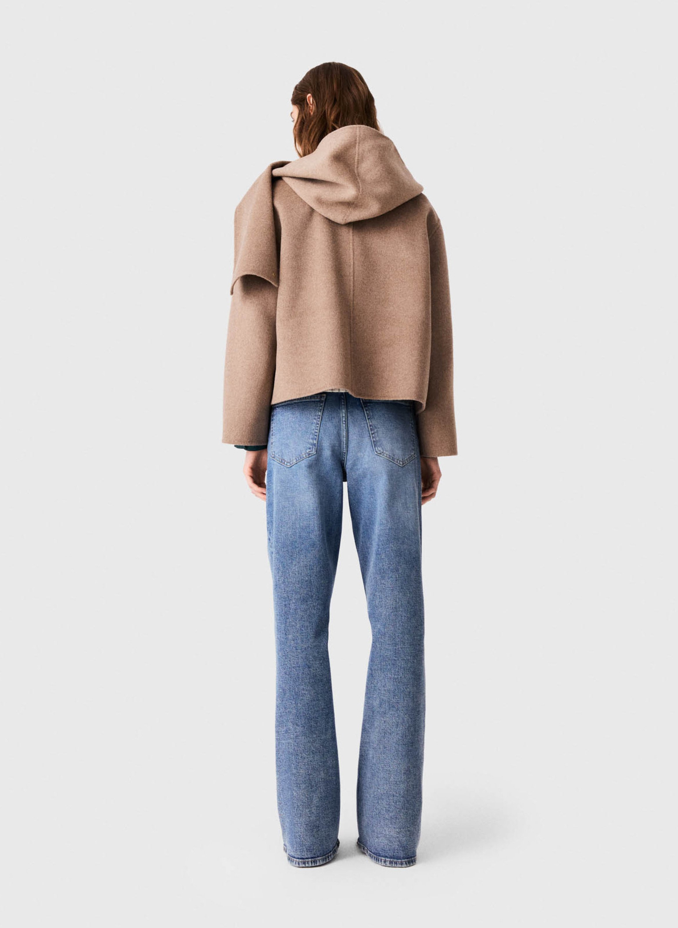 Veste ample en laine mélangée MAJE Beige