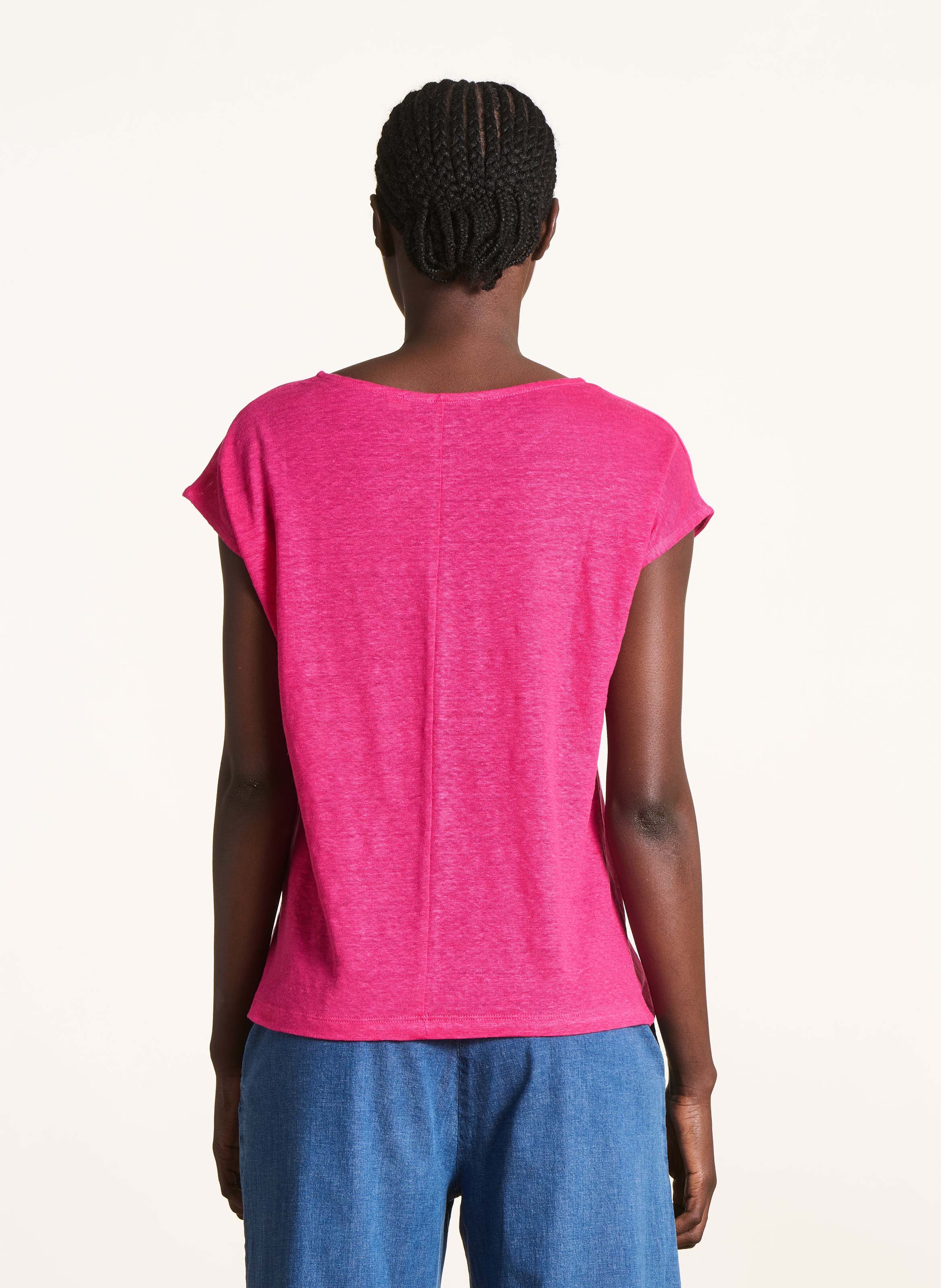 Round-neck oversized T-shirt LA FEE MARABOUTEE Pink