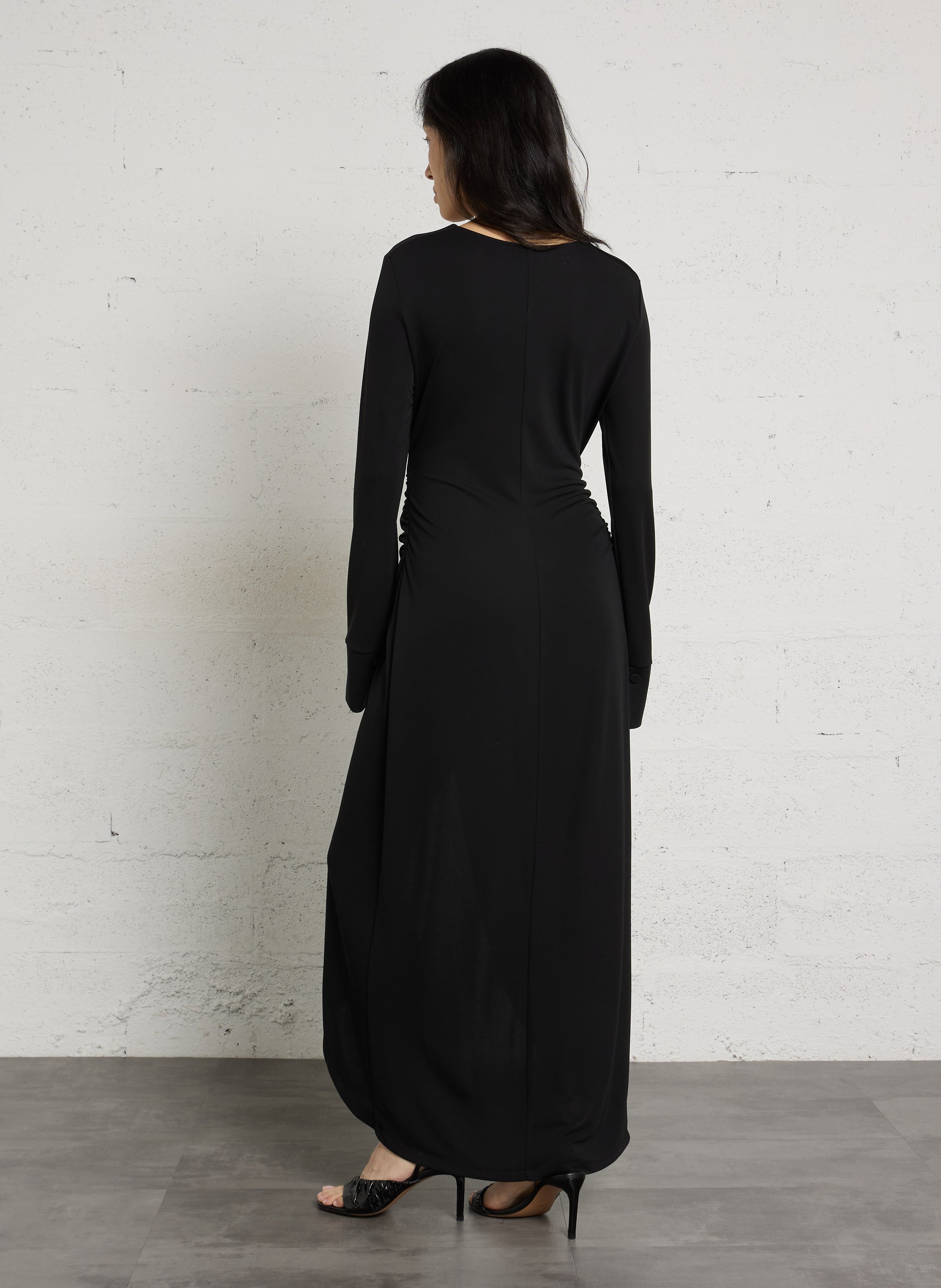 Robe longue décolleté en v IMPERIAL Noir
