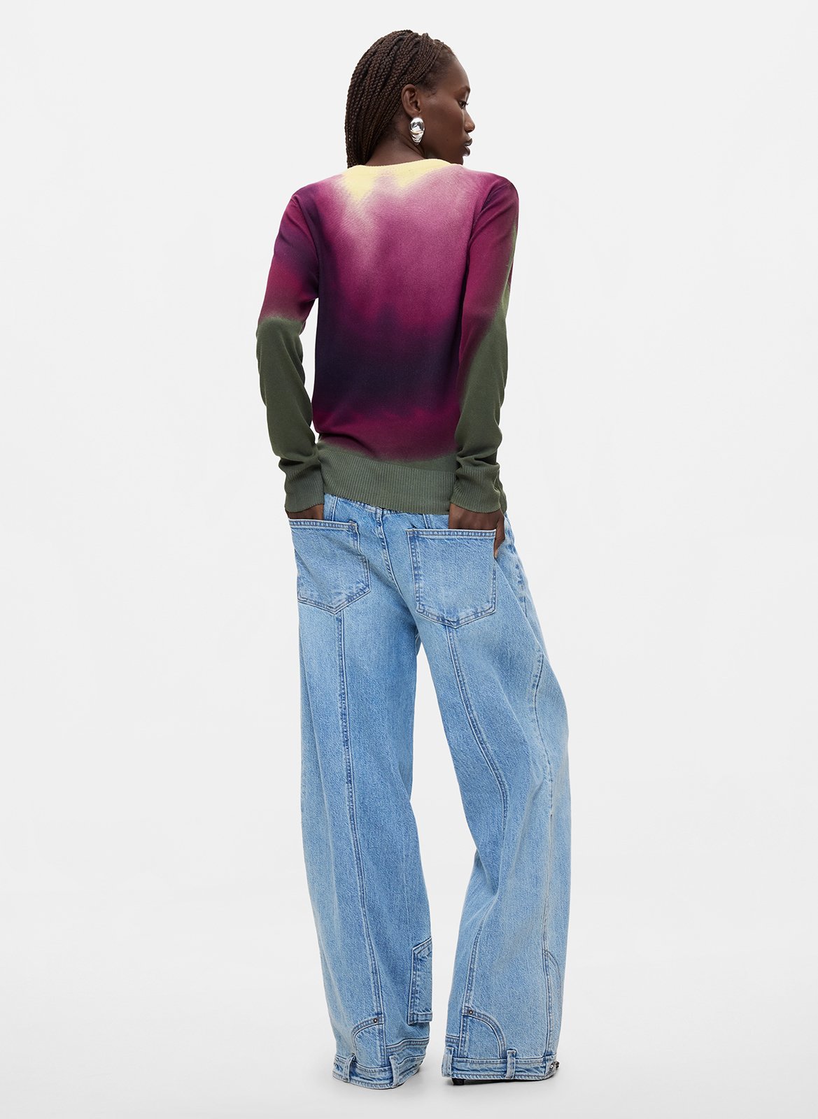 Gerader Rundhalsausschnitt-Pullover mit Muster DESIGUAL Rot