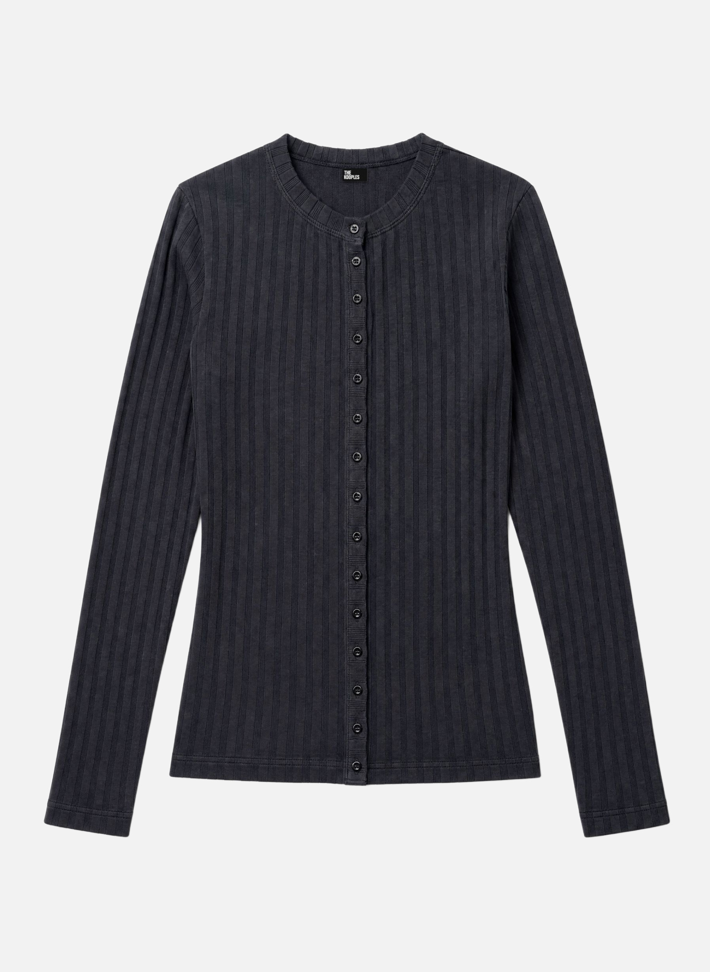 Long-sleeved cotton top THE KOOPLES Black