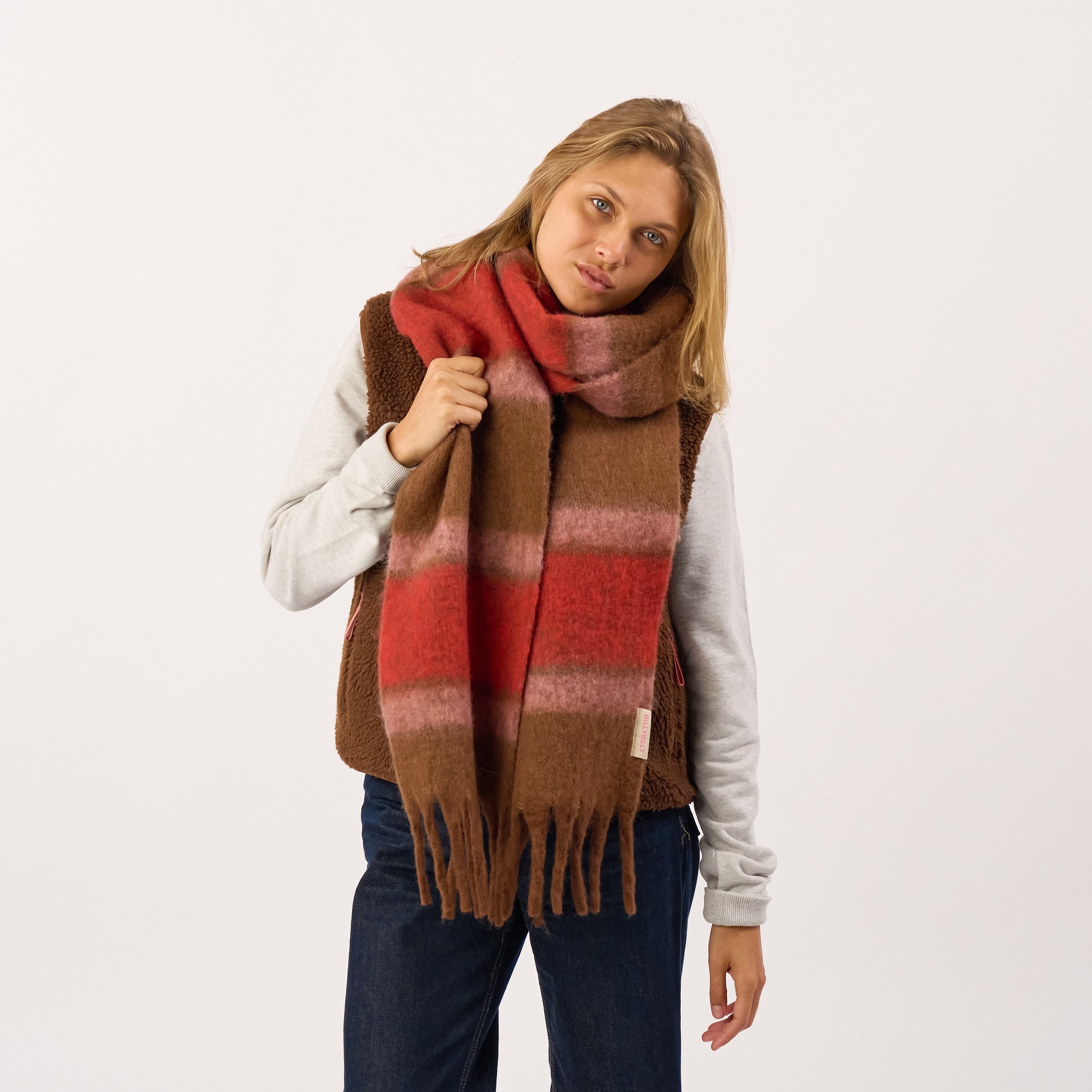 Regular wool scarf BILLYBELT Brown