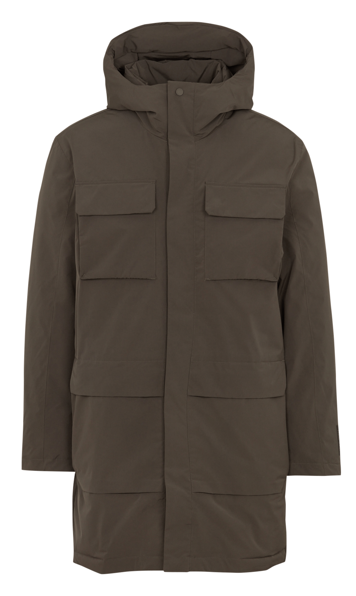 Straight parka with stand-up collar CASUAL FRIDAY Black