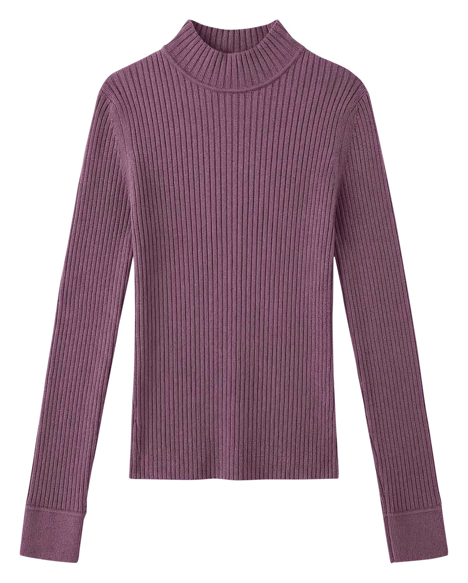 Pull moulant côtelé PRUDIE Pourpre