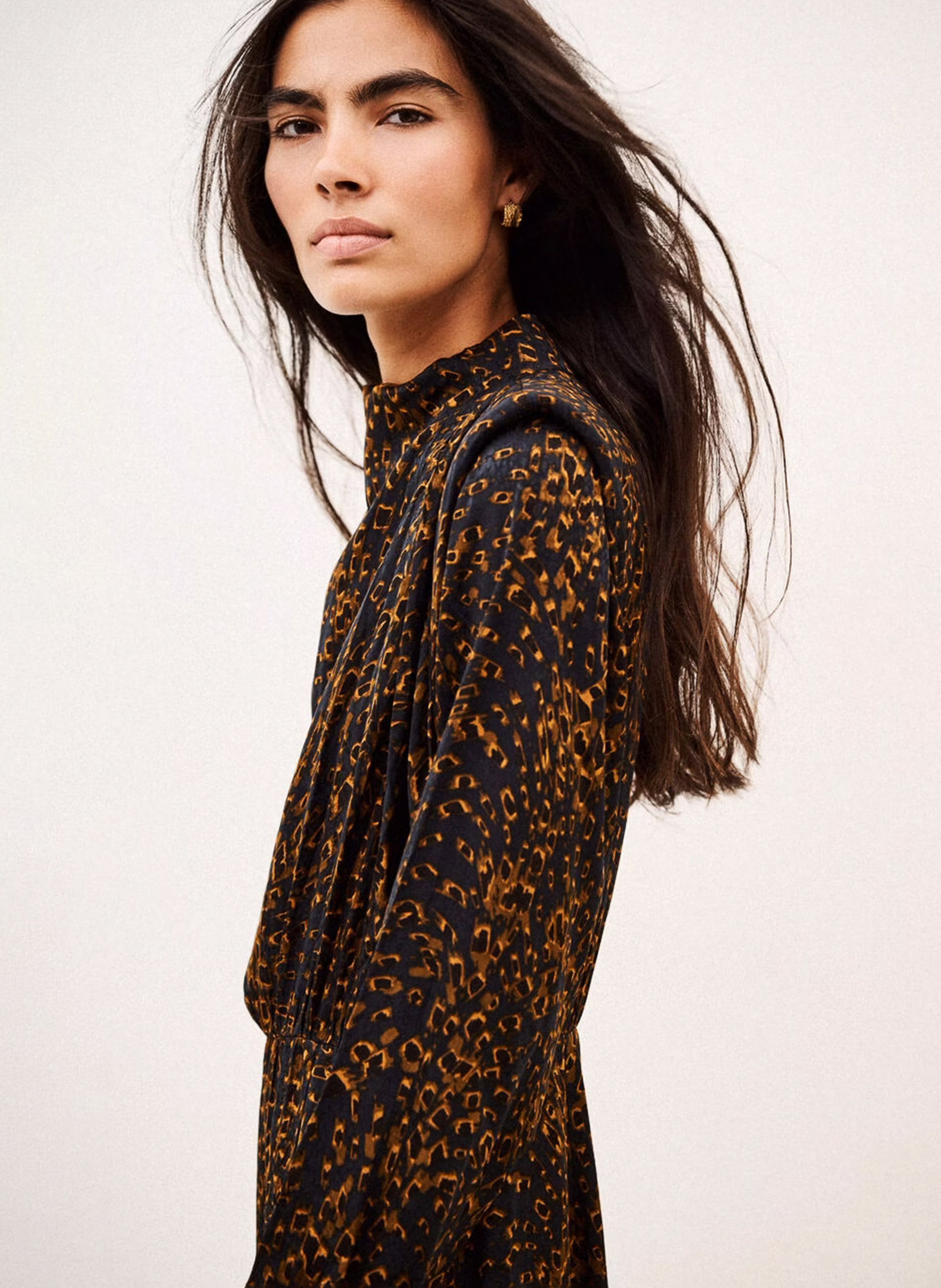 Leopard langes Kleid | Blau BA&SH Damen