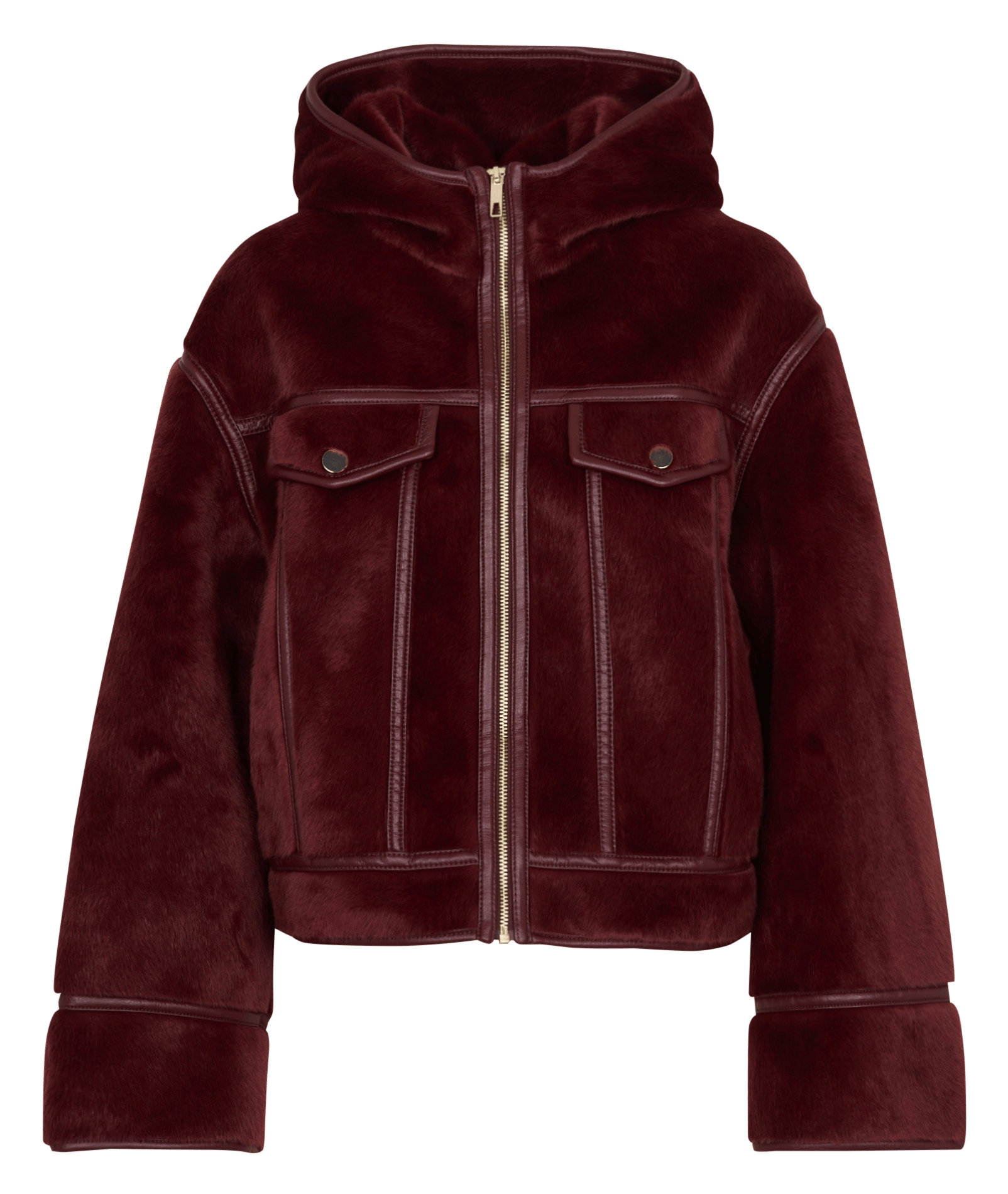 Korte boxy jas met bouffanteffect ZAPA Rood
