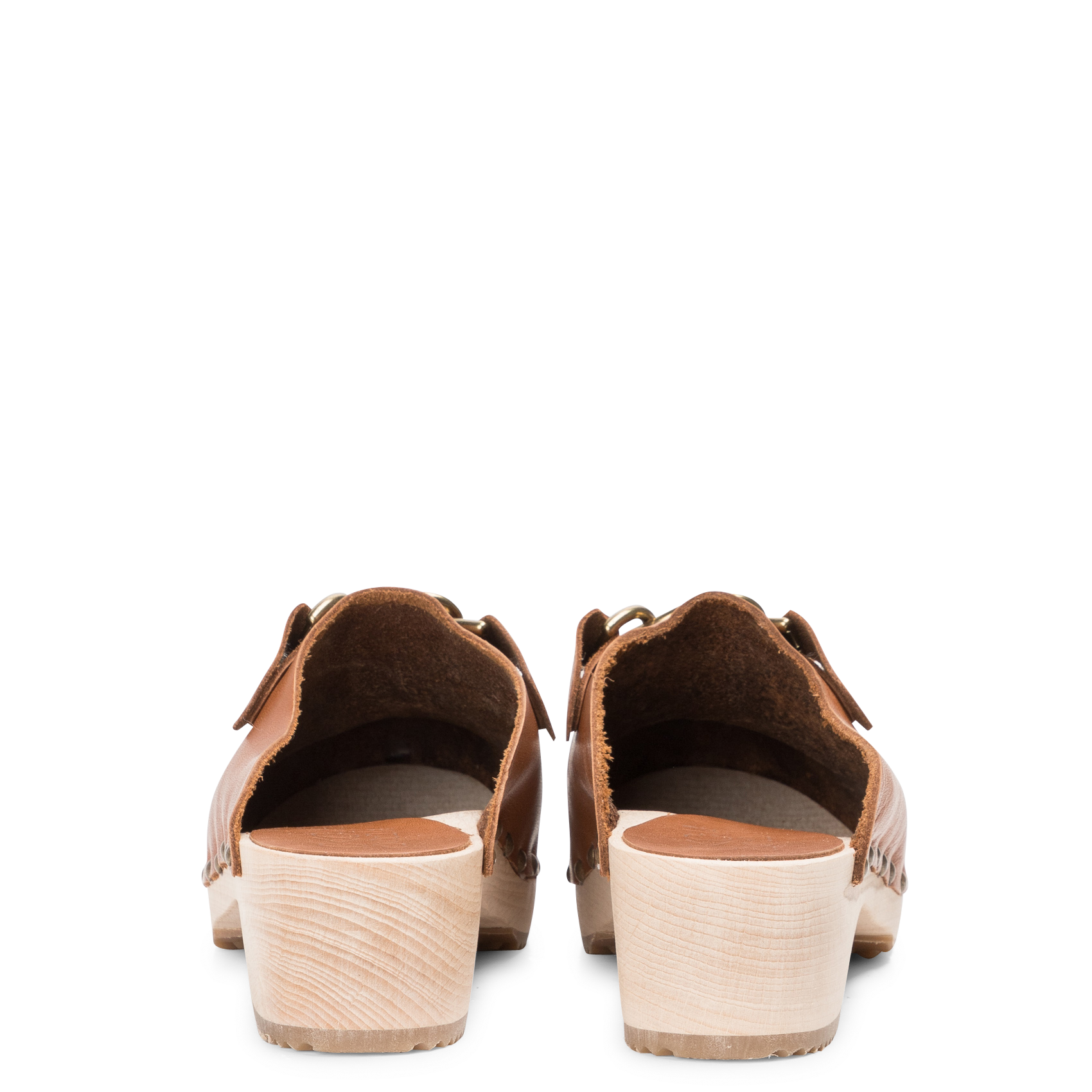 Sabots à talon en cuir  BOSABO Marron