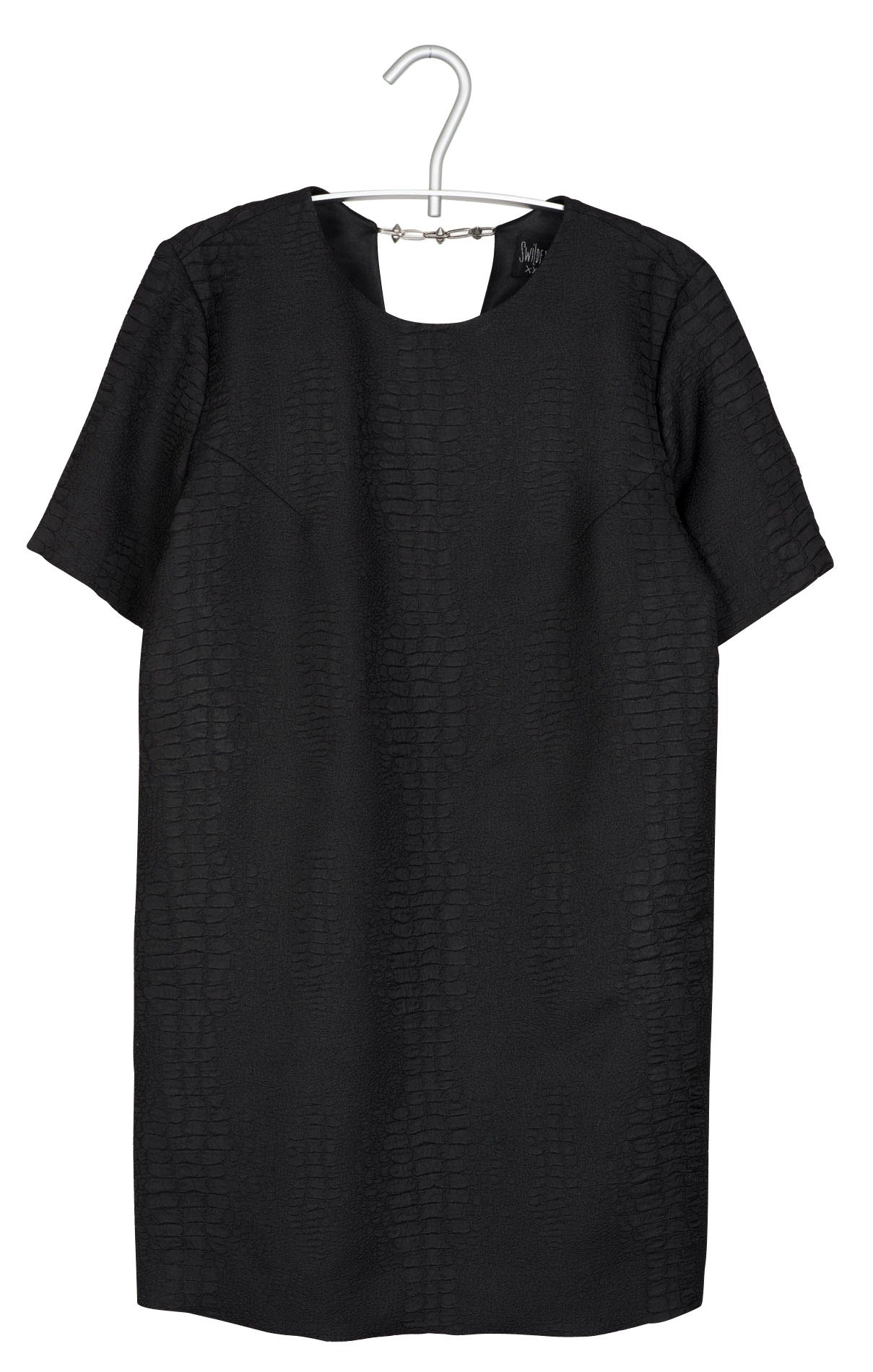 Crocodile jacquard dress SWILDENS Black