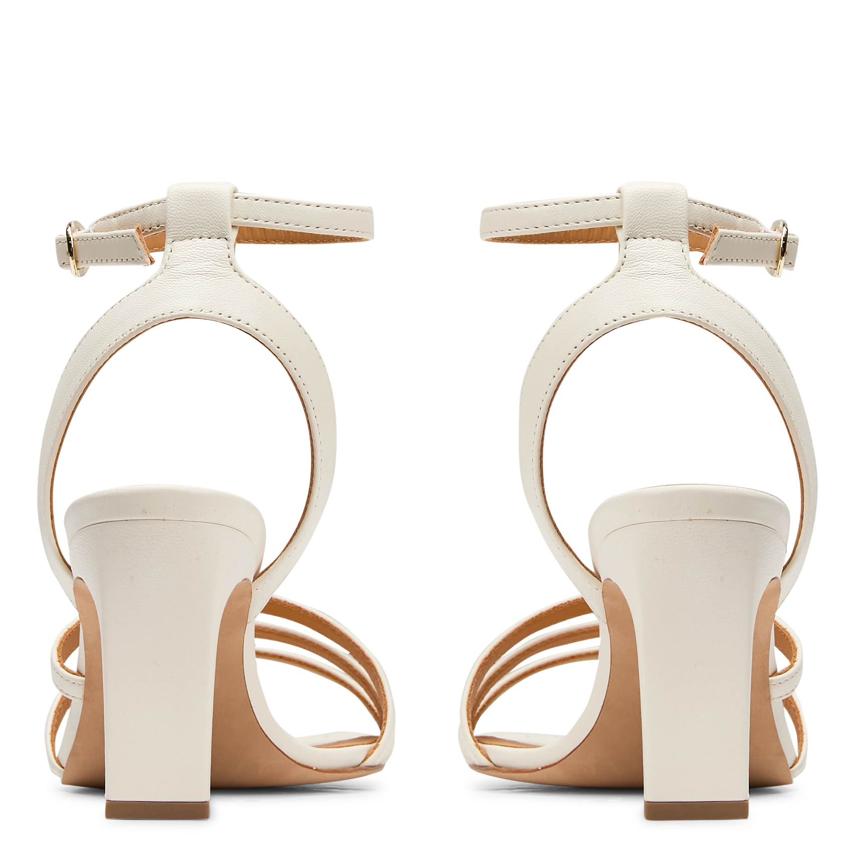 Sandales à talons en cuir BOBBIES Blanc