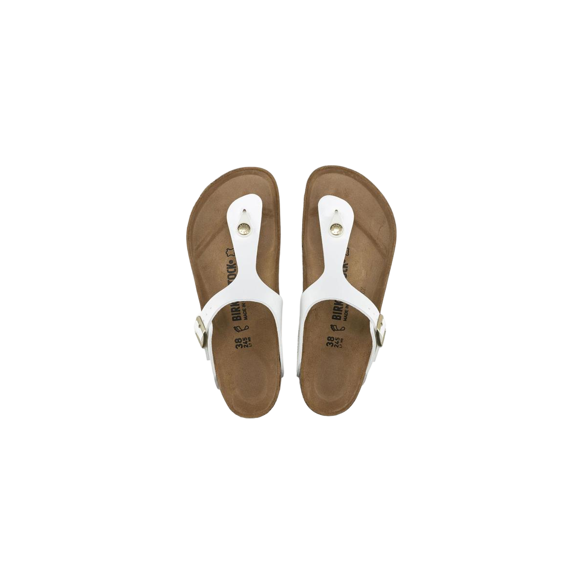 Faux leather sandals BIRKENSTOCK White