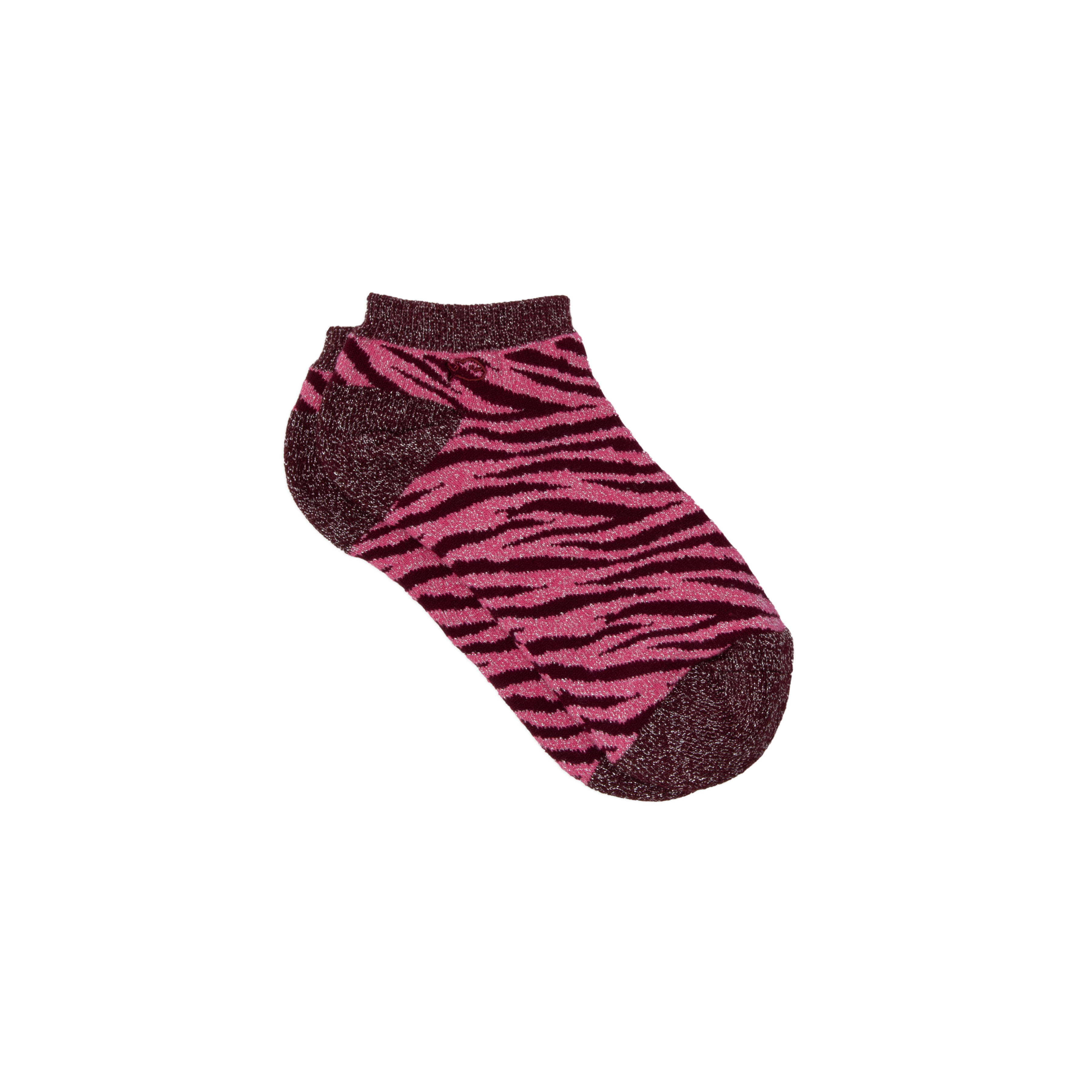 Combed cotton zebra ankle socks BILLYBELT Pink