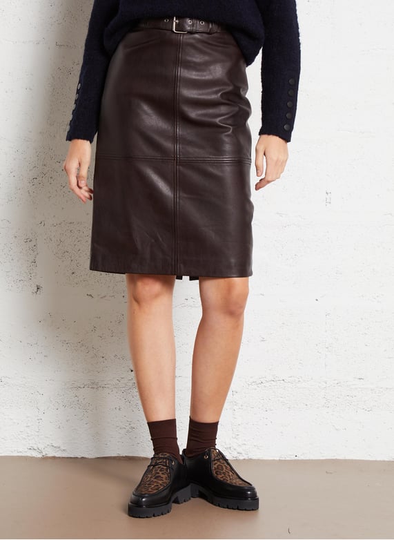 Korte, leren rok Rood Maison 123 Dames Place des Tendances