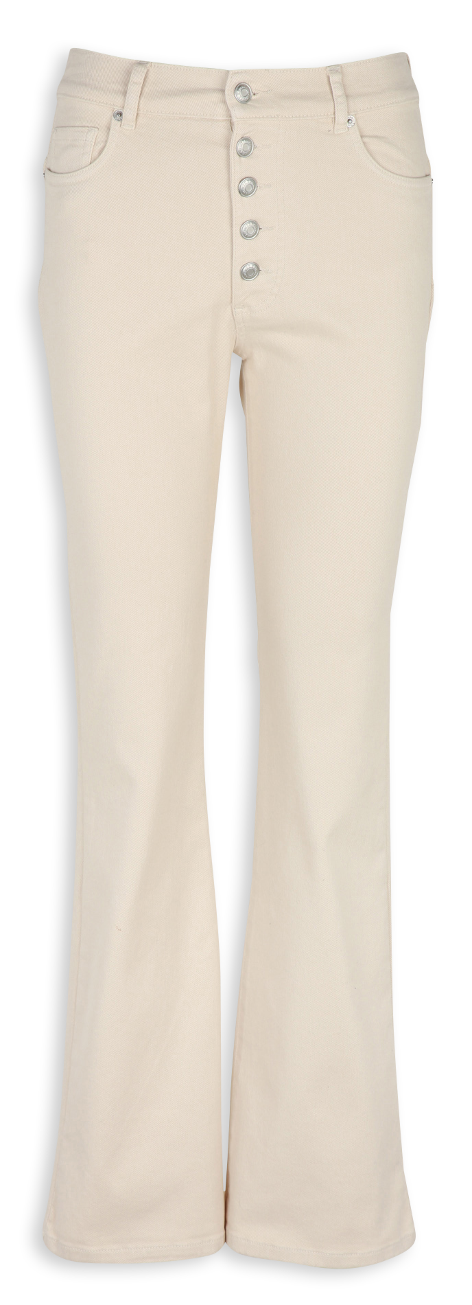 Straight leg jeans with button fly IKKS White