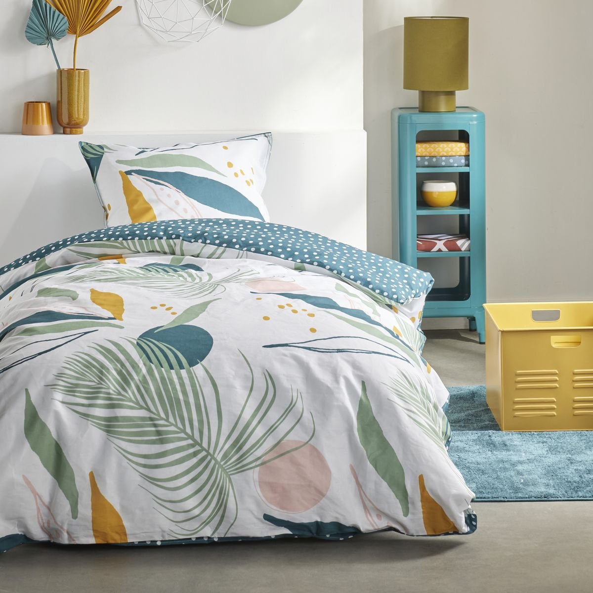 Printed cotton bed set TODAY LINGE DE MAISON White