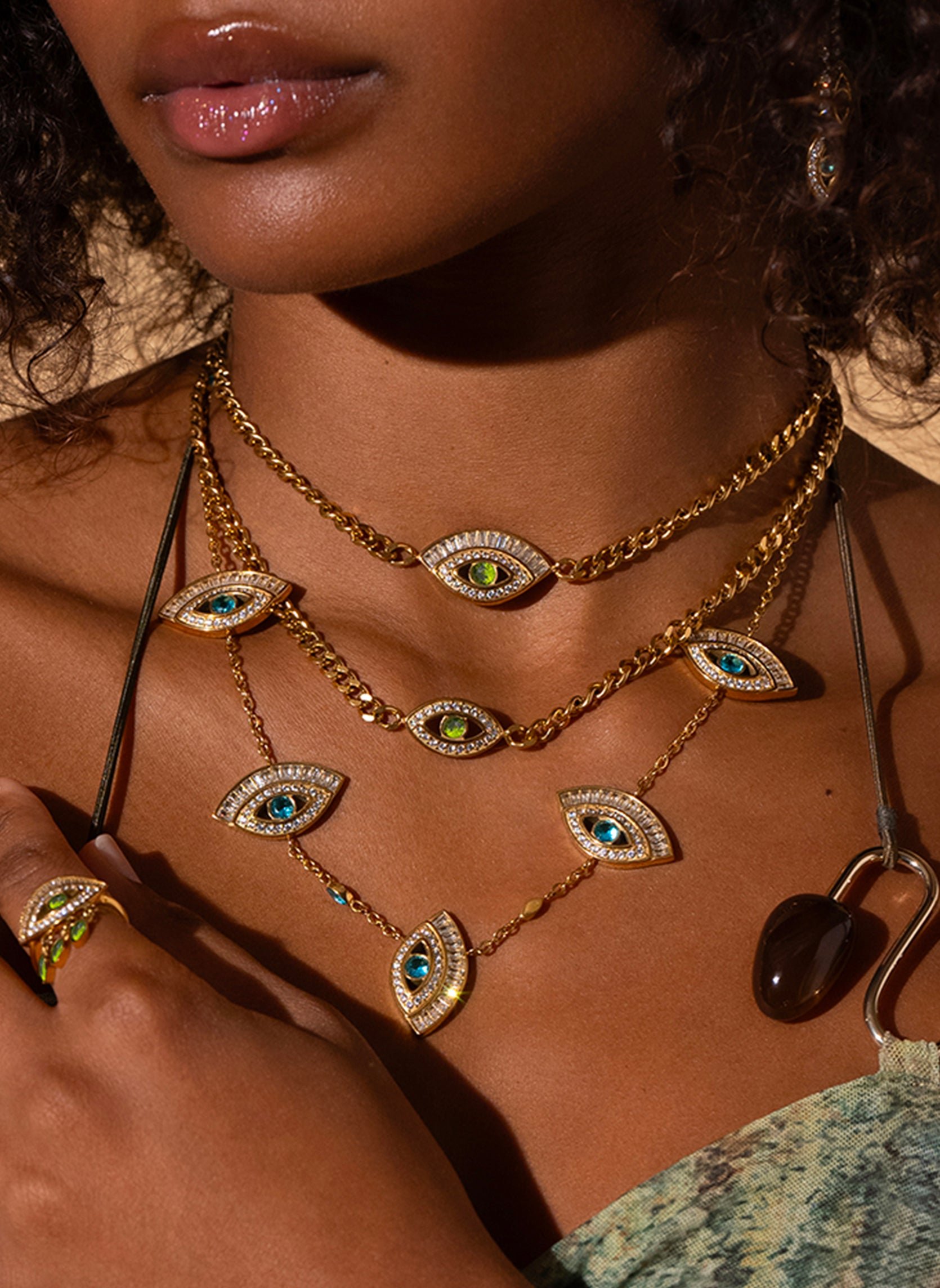 Seth chain necklace AEC Paris Green