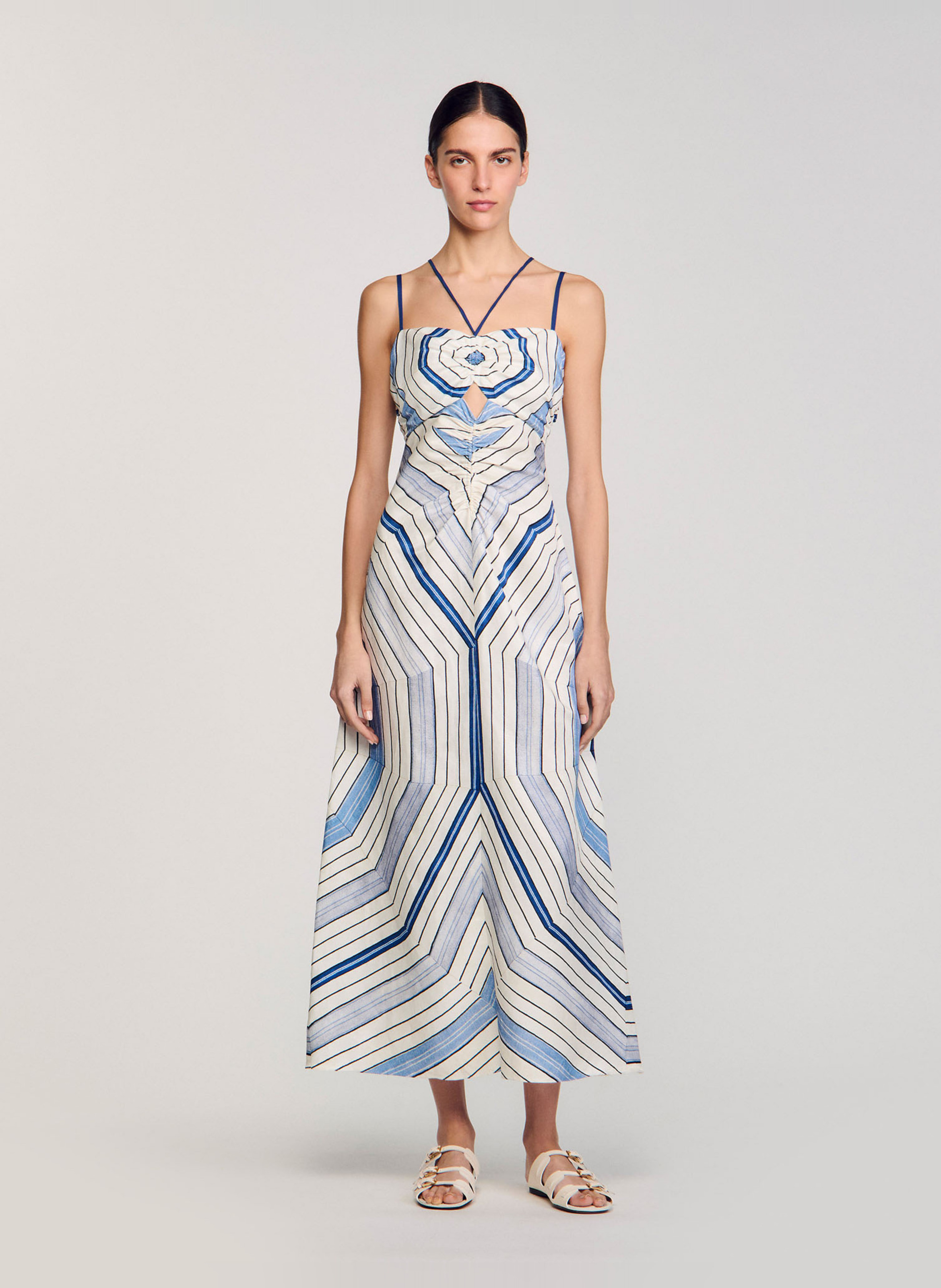 Fashion Sandro Collection Ã©tÃ© 2019 Robe Sandro Bleu Ciel Robe