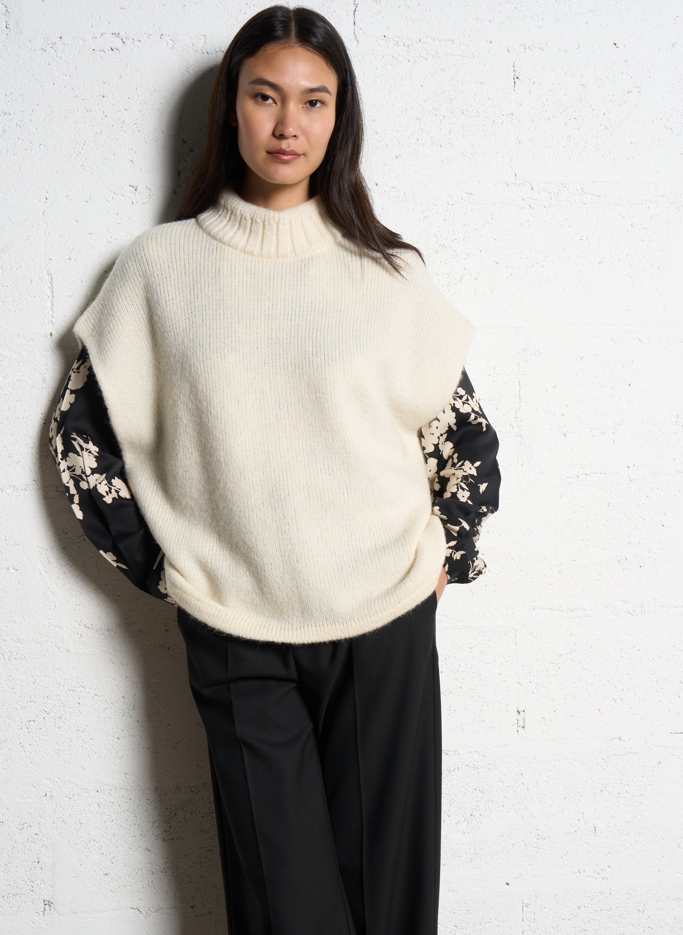 Mouwloze oversized trui ONE STEP