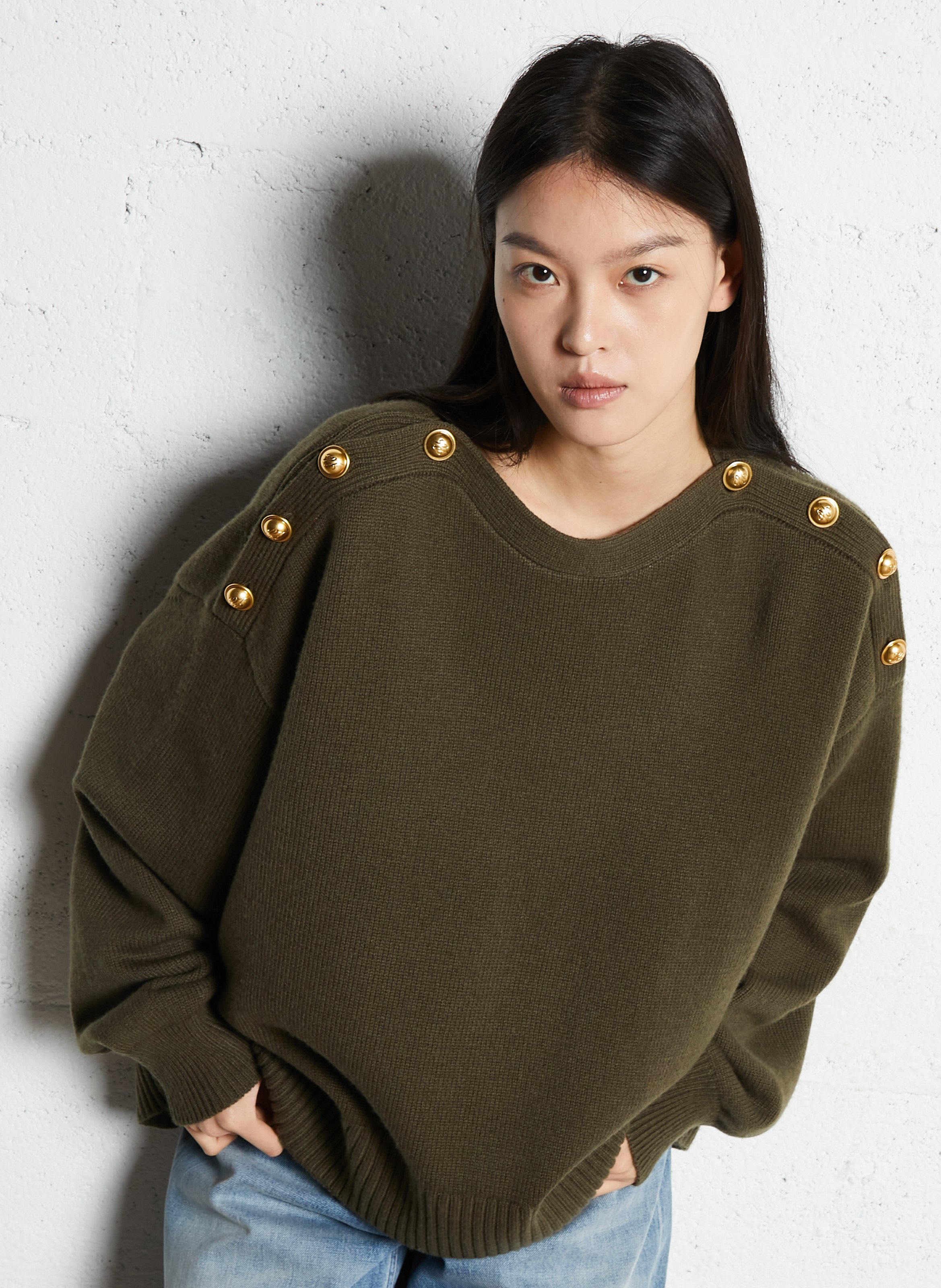 Oversize-Pullover aus Wolle LAURENCE BRAS Grun