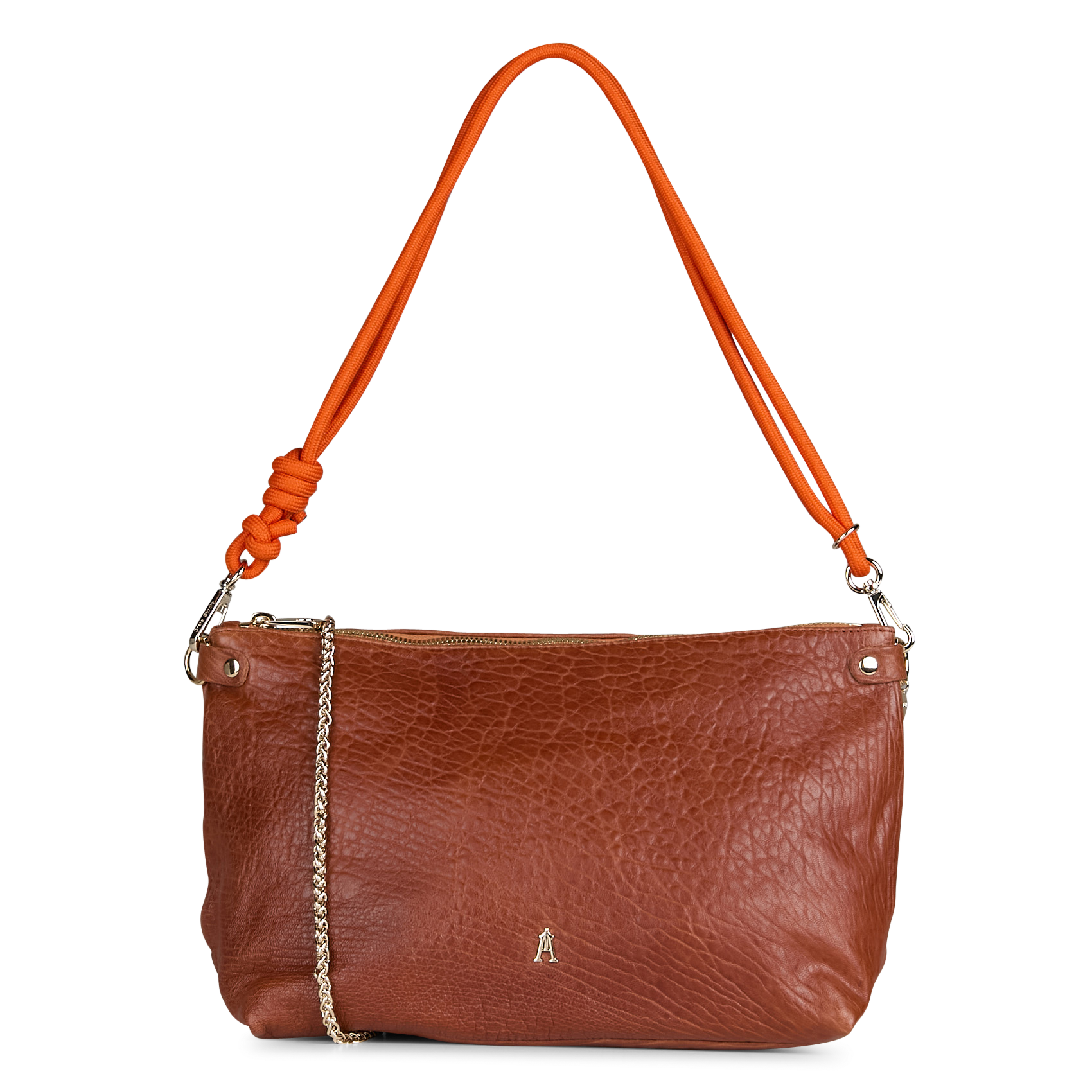 Lambskin leather shoulder bag CRAIE STUDIO Brown
