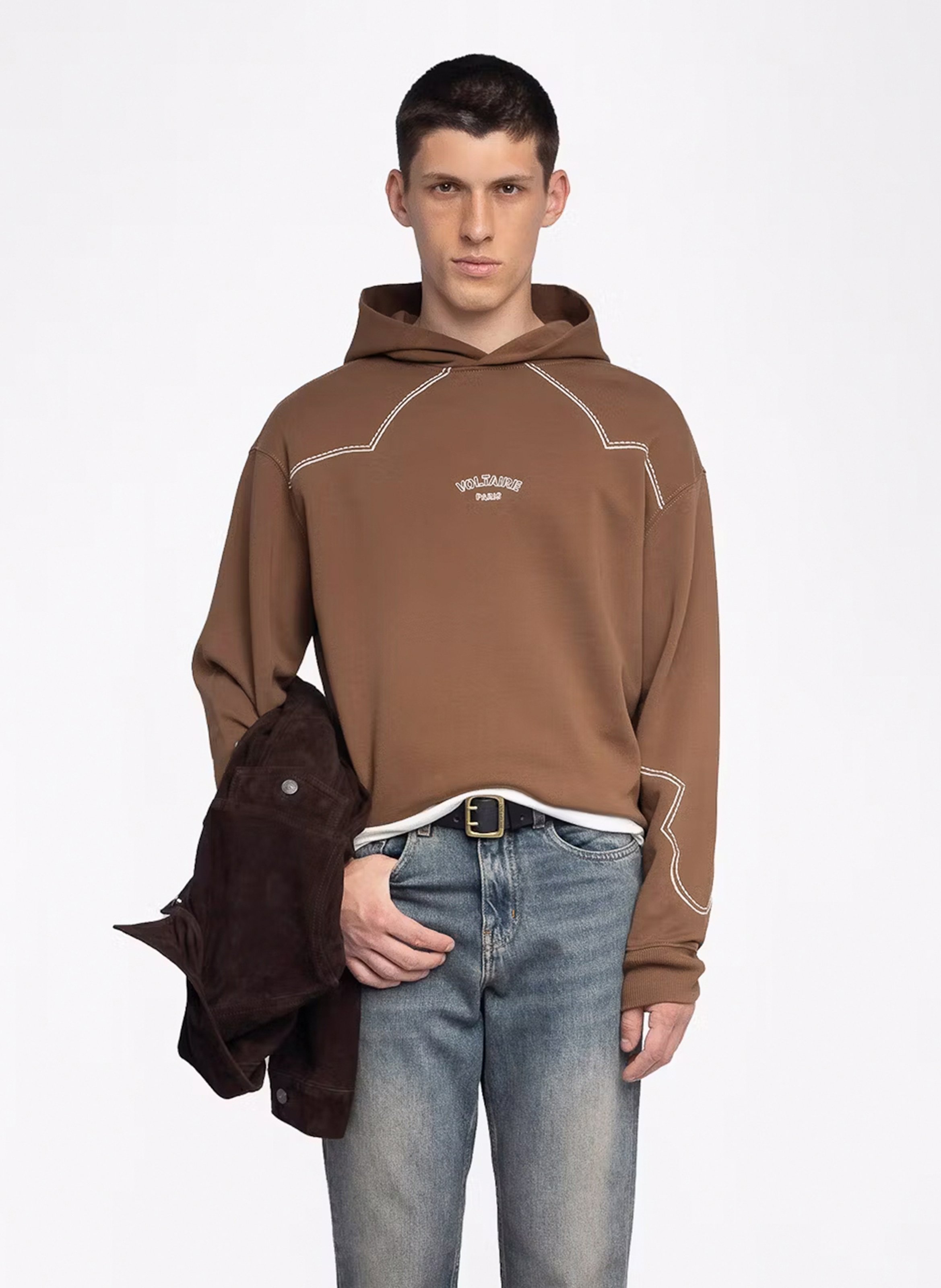 Sweat à capuche en coton ZADIG&amp;VOLTAIRE Marron