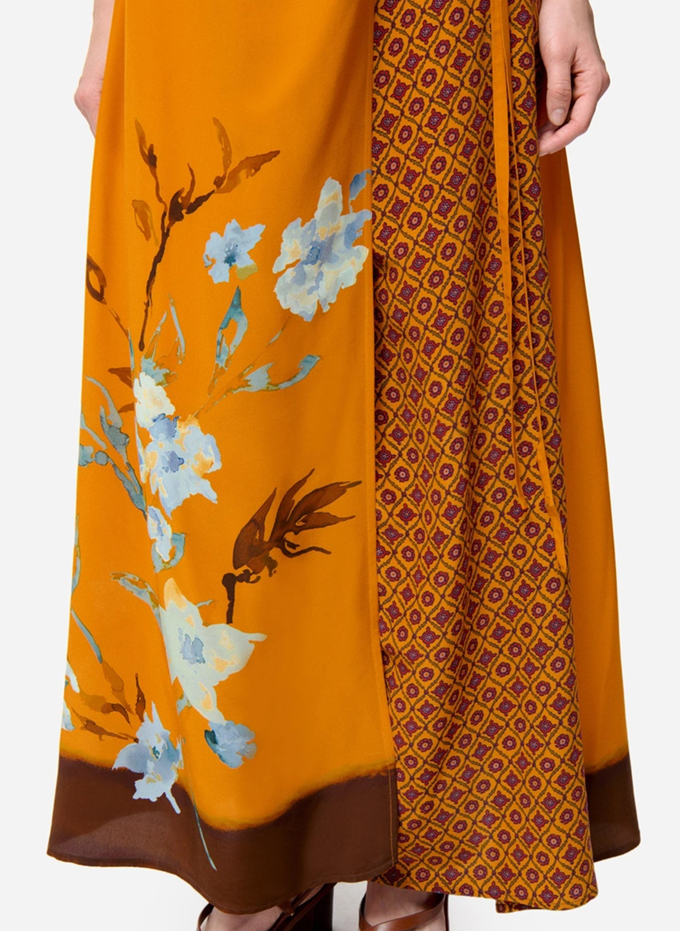 Robe longue imprimée VANESSA BRUNO Marron