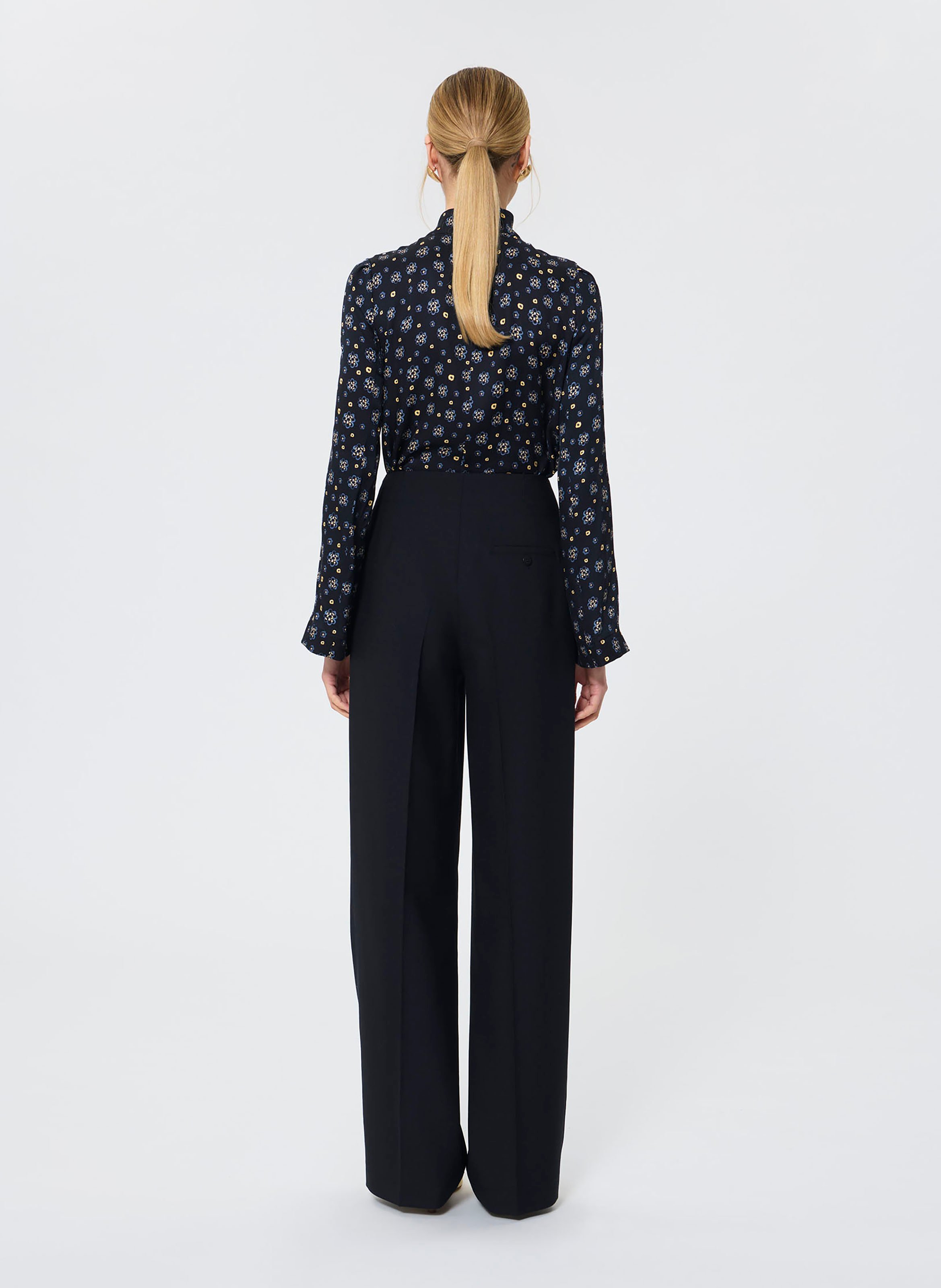Wide woollen trousers TARA JARMON Blue