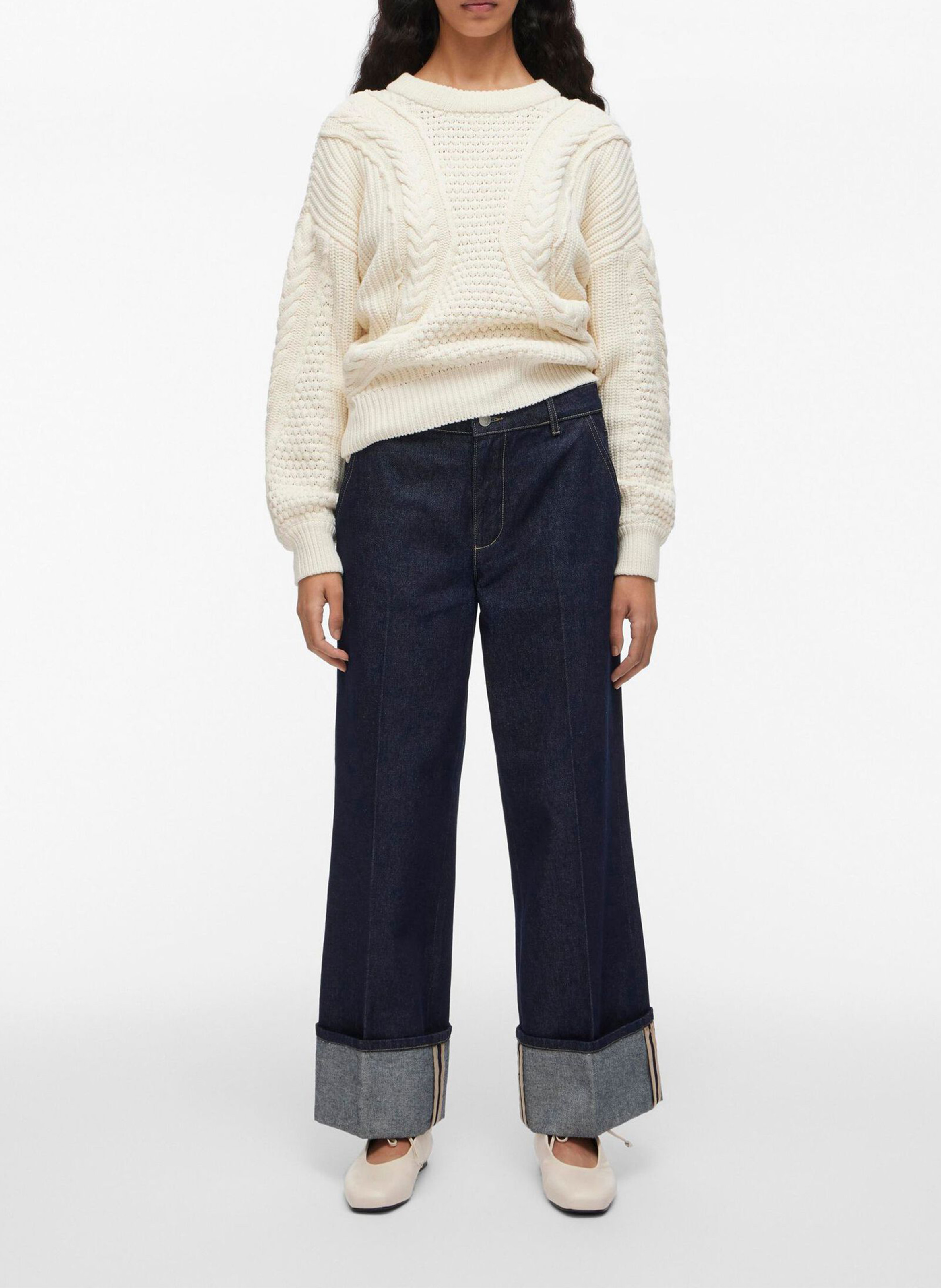 Jean large en coton ROUGE EDIT Bleu