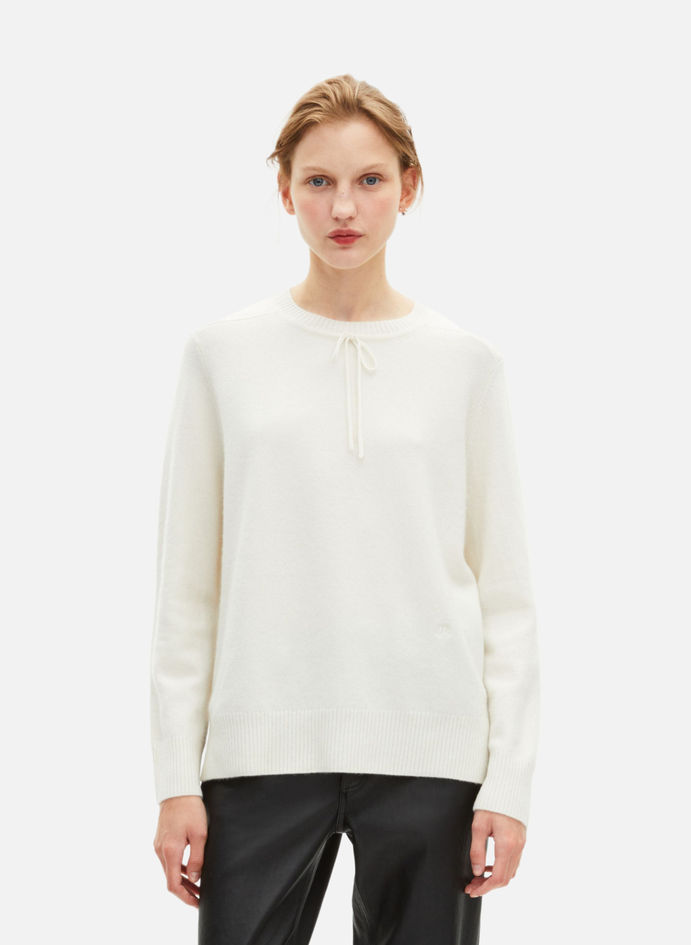 Belted cashmere sweater THE KOOPLES Beige