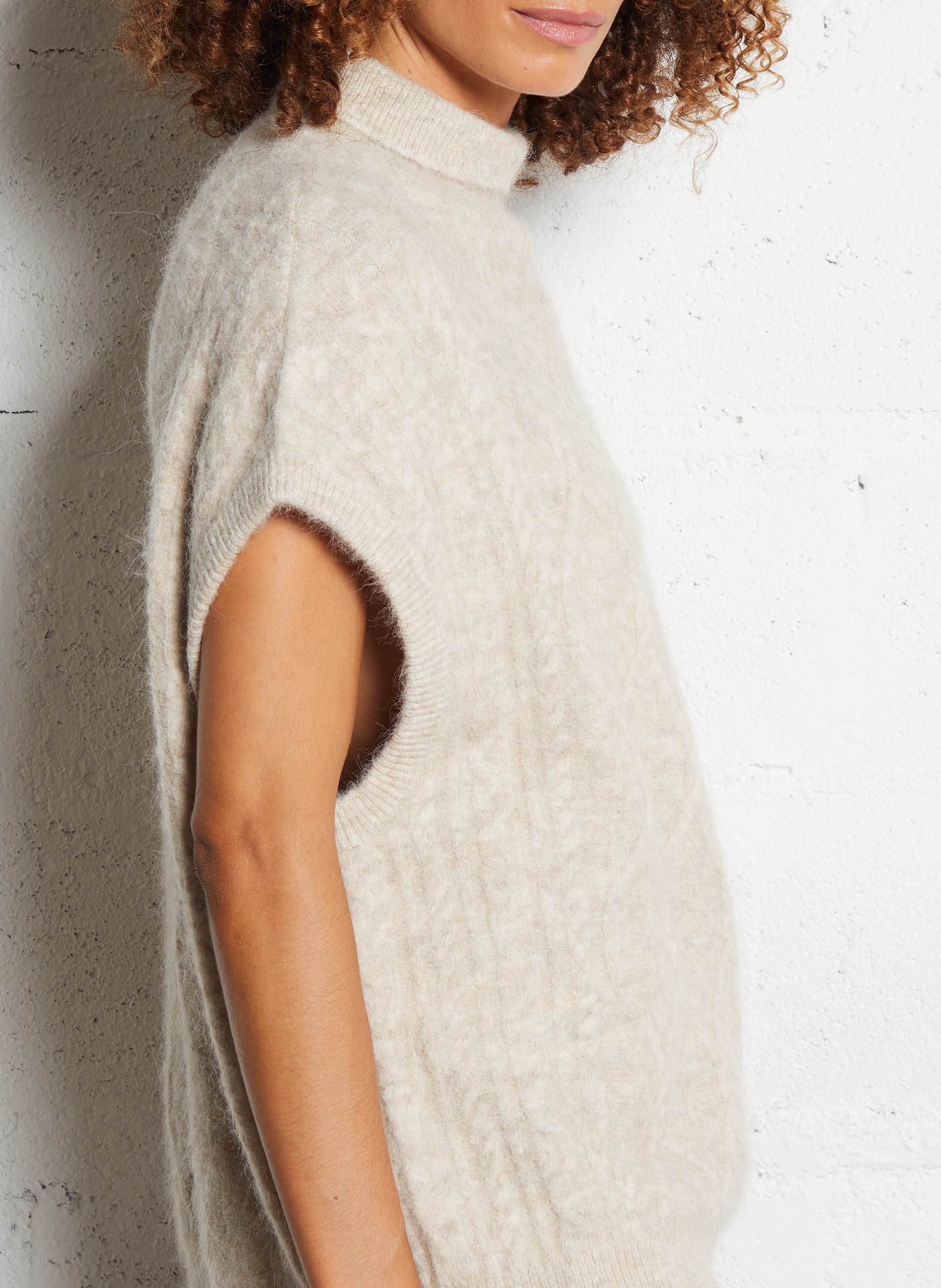 Coltrui van wolmix BELLEROSE Beige