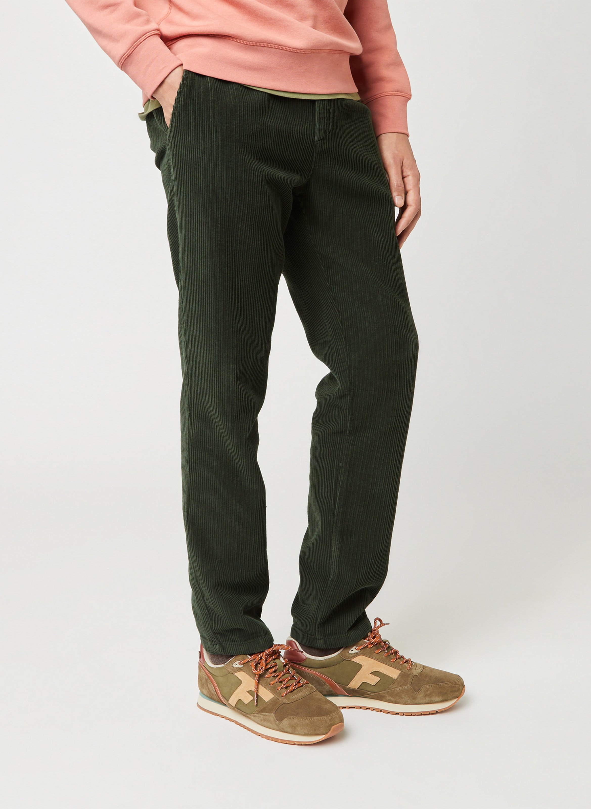 Gerade Cordhose FAGUO Grun