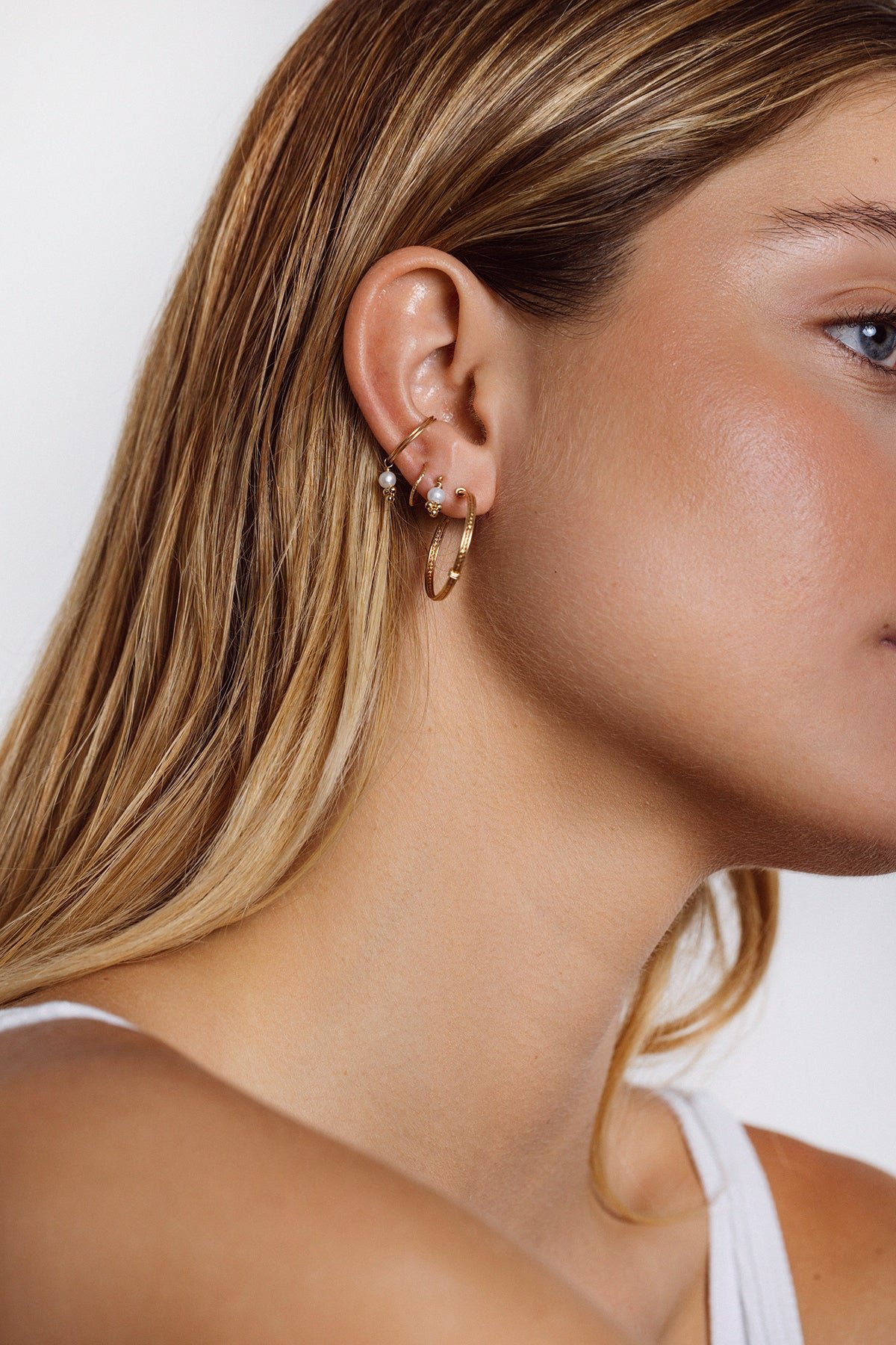 Faux piercing Gaia pearl YAY Golden