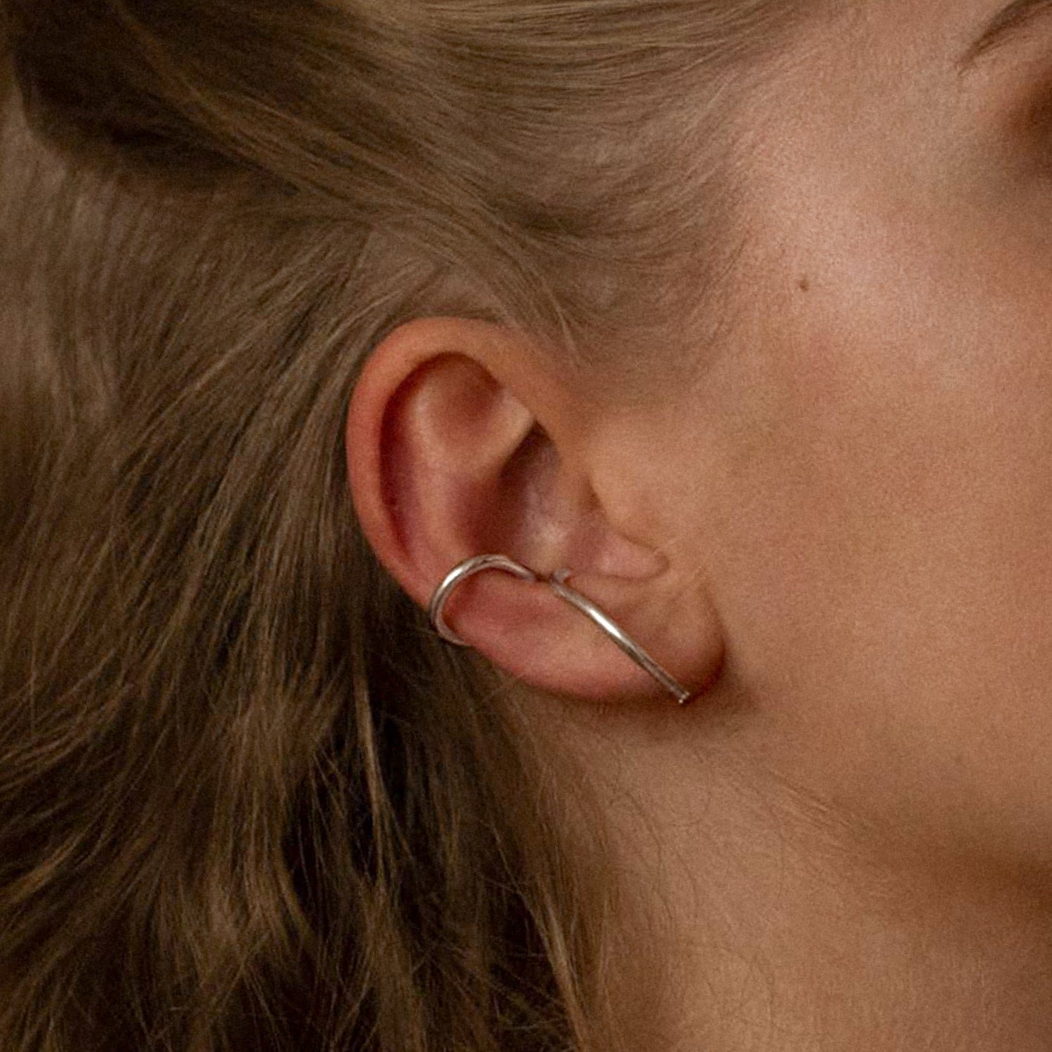 Earcuff gauche, argent recyclé 2,5 mm MAYRENA Argent