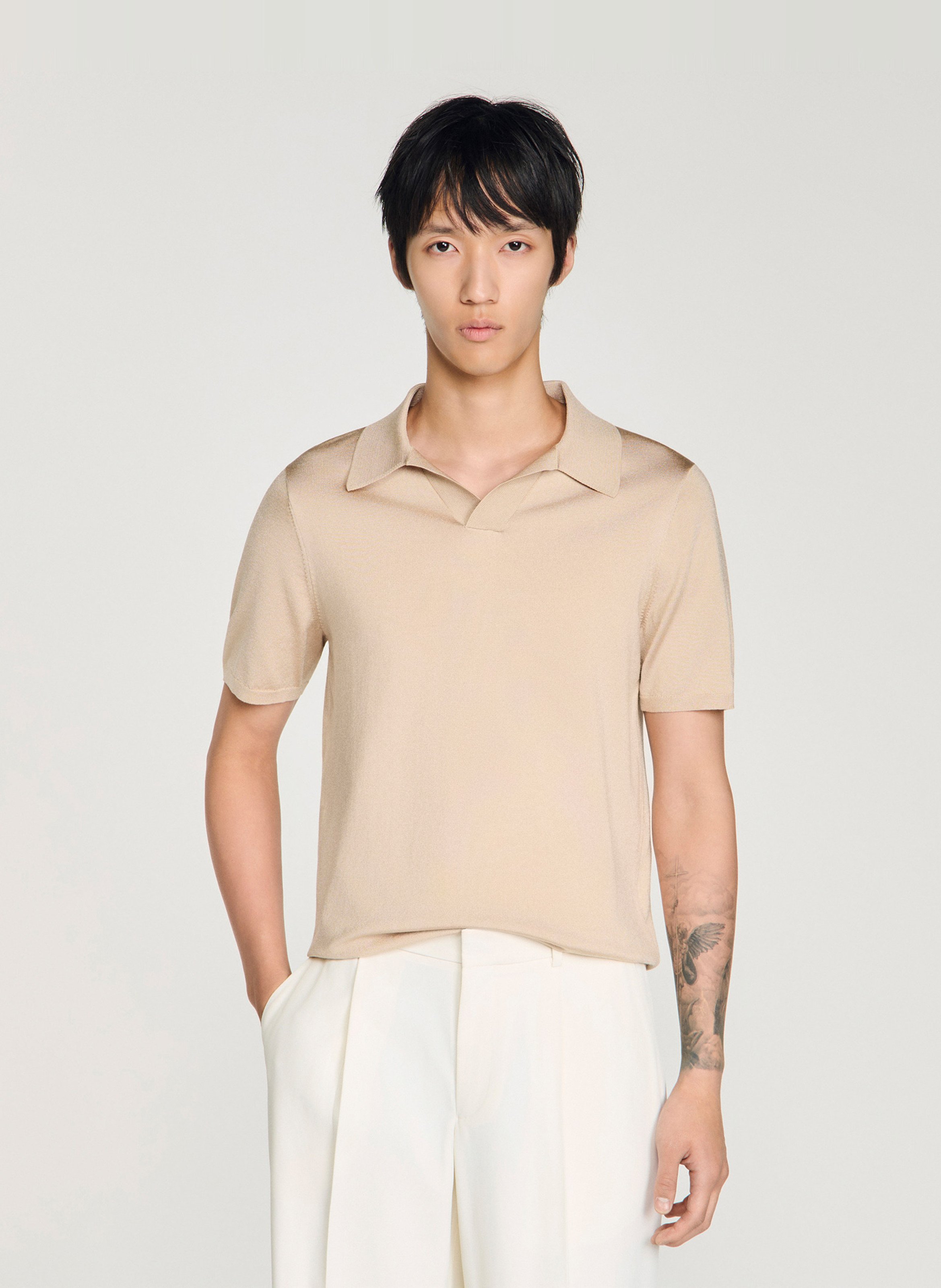Polo regular-fit SANDRO Beige