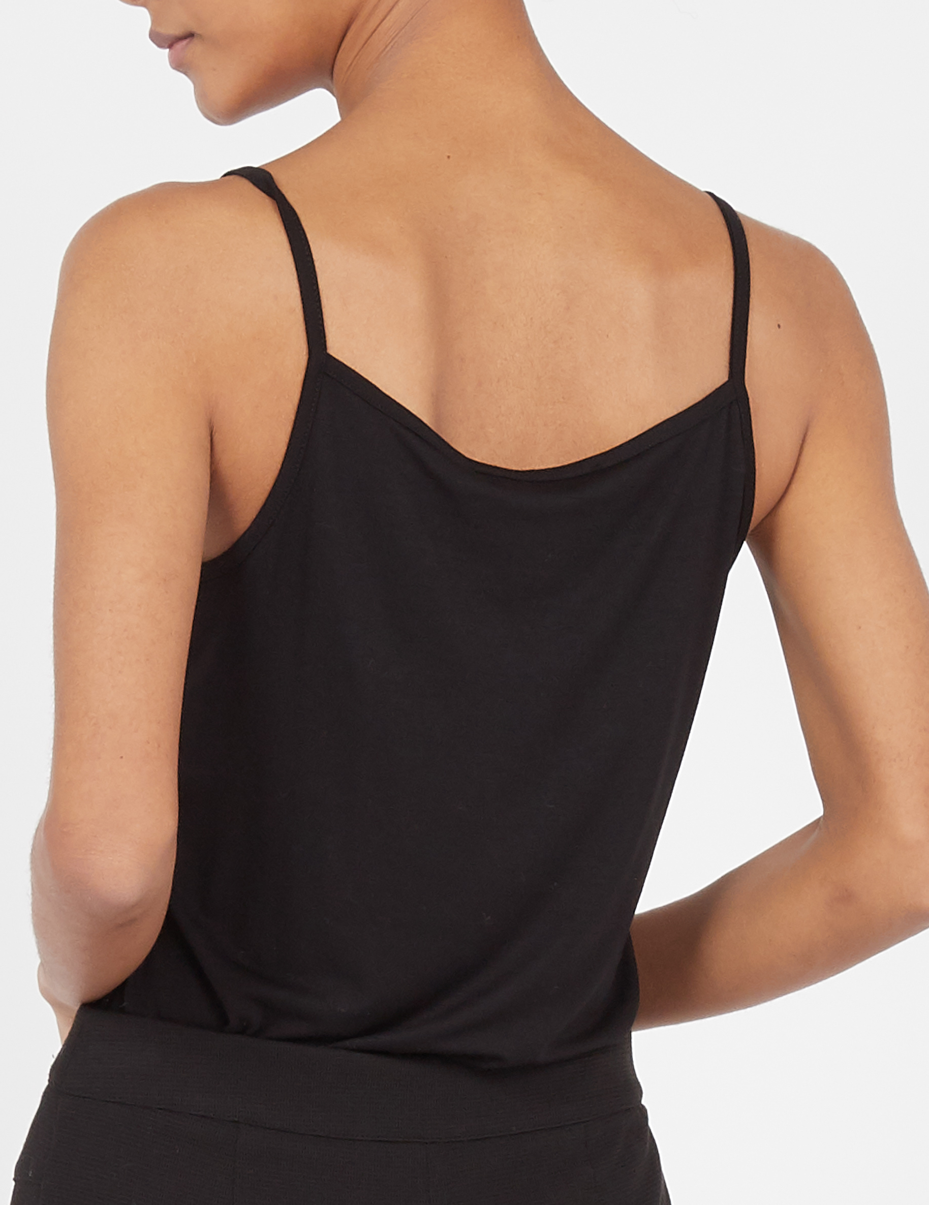Tanktop mit schmalen Trägern LA FEE MARABOUTEE Schwarz